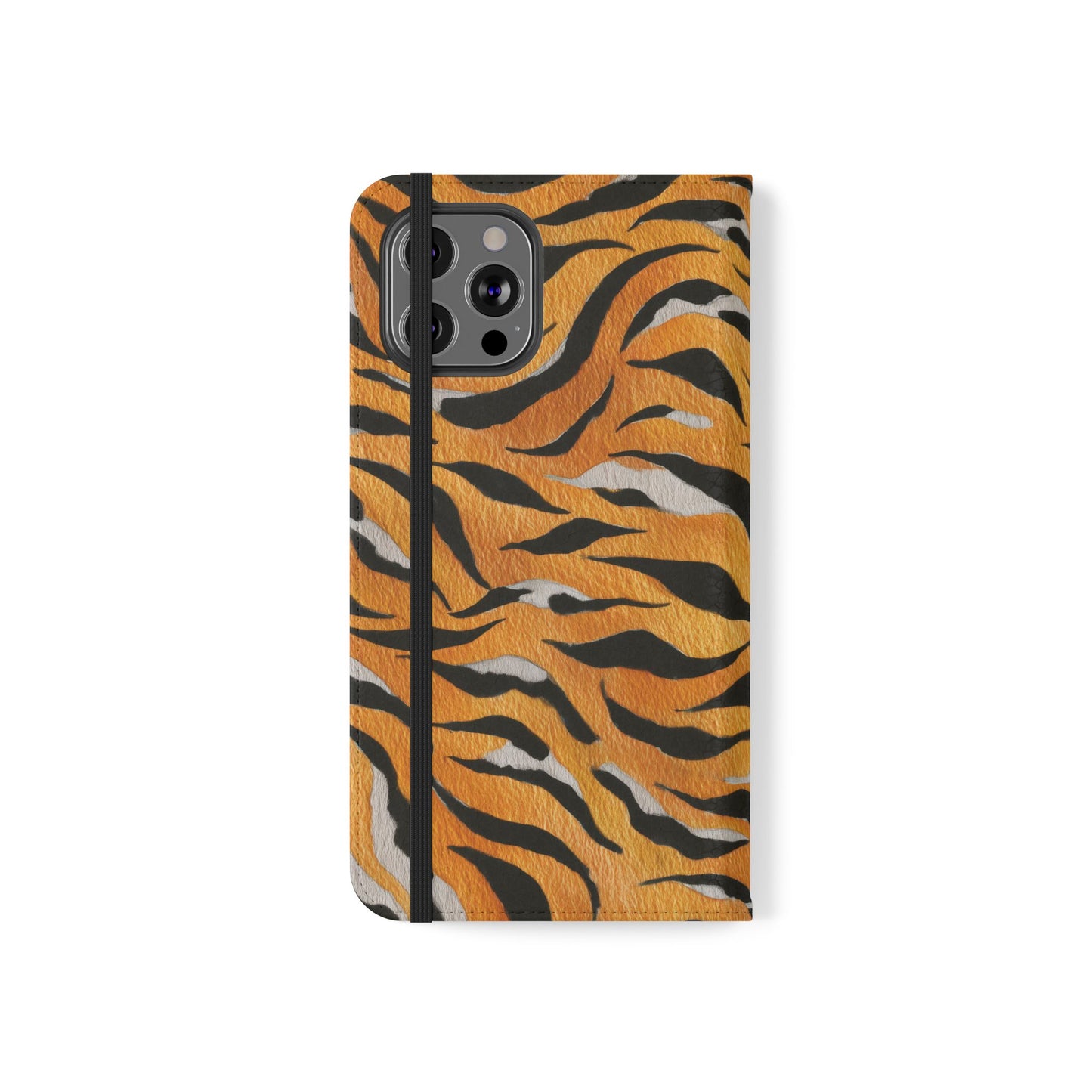 Tiger Print Flip Case, Personalized Phone Case, Stylish Wallet Case, Animal Print Cover, Gift for Wildlife Lovers
