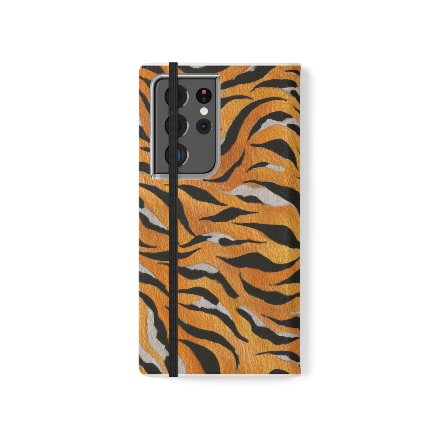 Tiger Print Flip Case, Personalized Phone Case, Stylish Wallet Case, Animal Print Cover, Gift for Wildlife Lovers