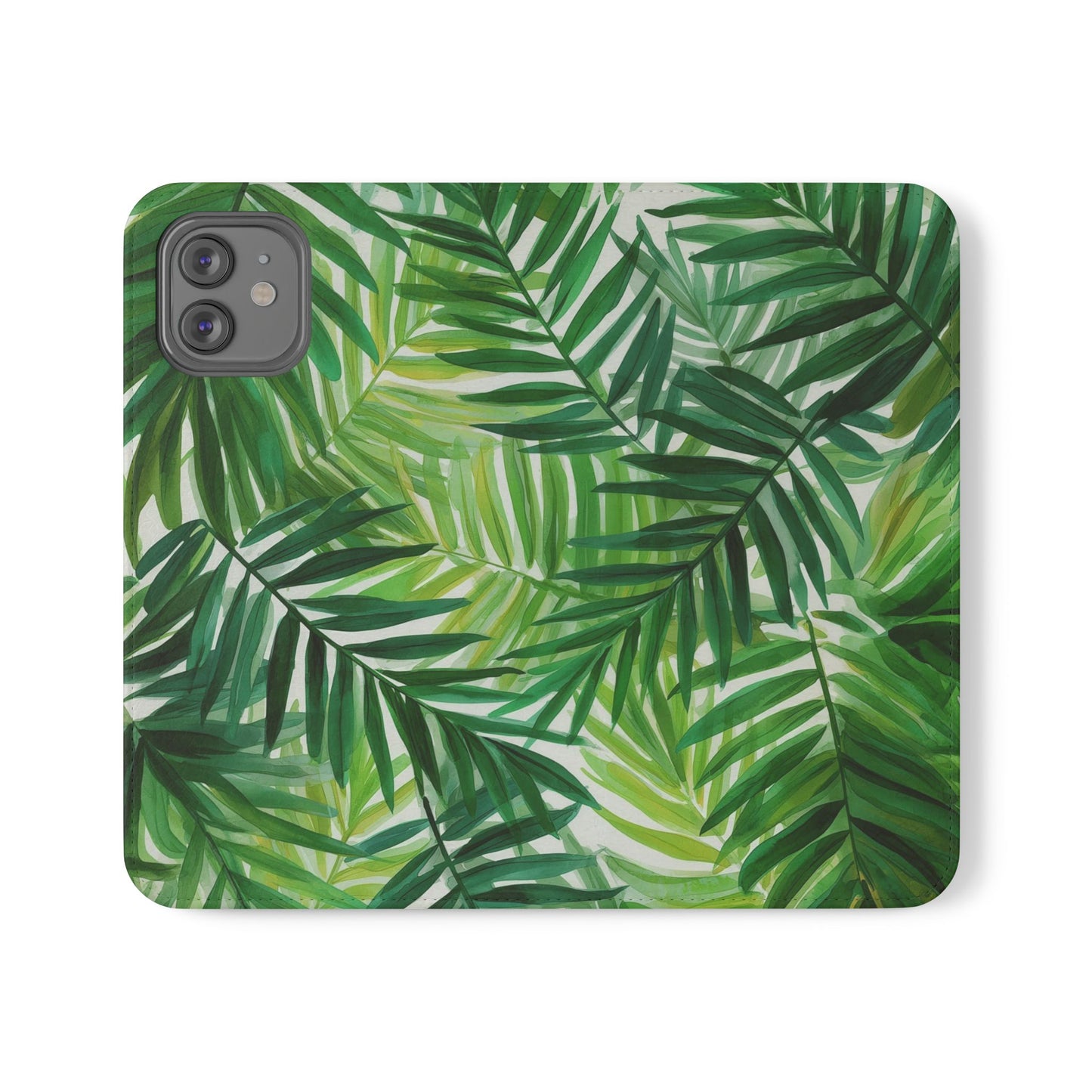 Tropical Leaf Flip Case for Phones, Eco-Friendly Phone Cover, Stylish Wallet Case, Perfect Gift for Nature Lovers, Spring/Summer Accessory