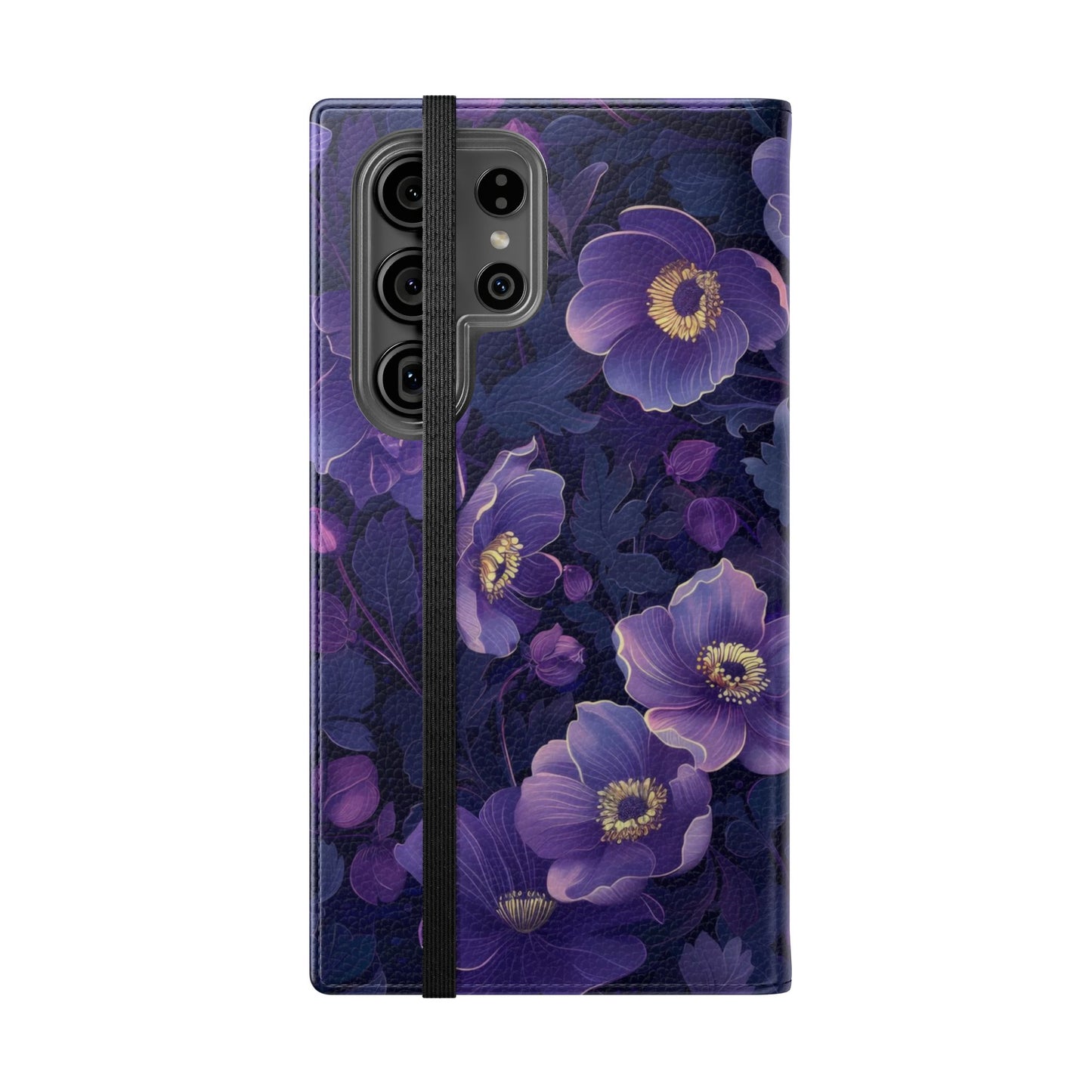 Floral Print Flip Case for Phone, Elegant Protective Cover, Stylish Wallet Case, Ideal Gift for Her, Trendy Cell Phone Accessory
