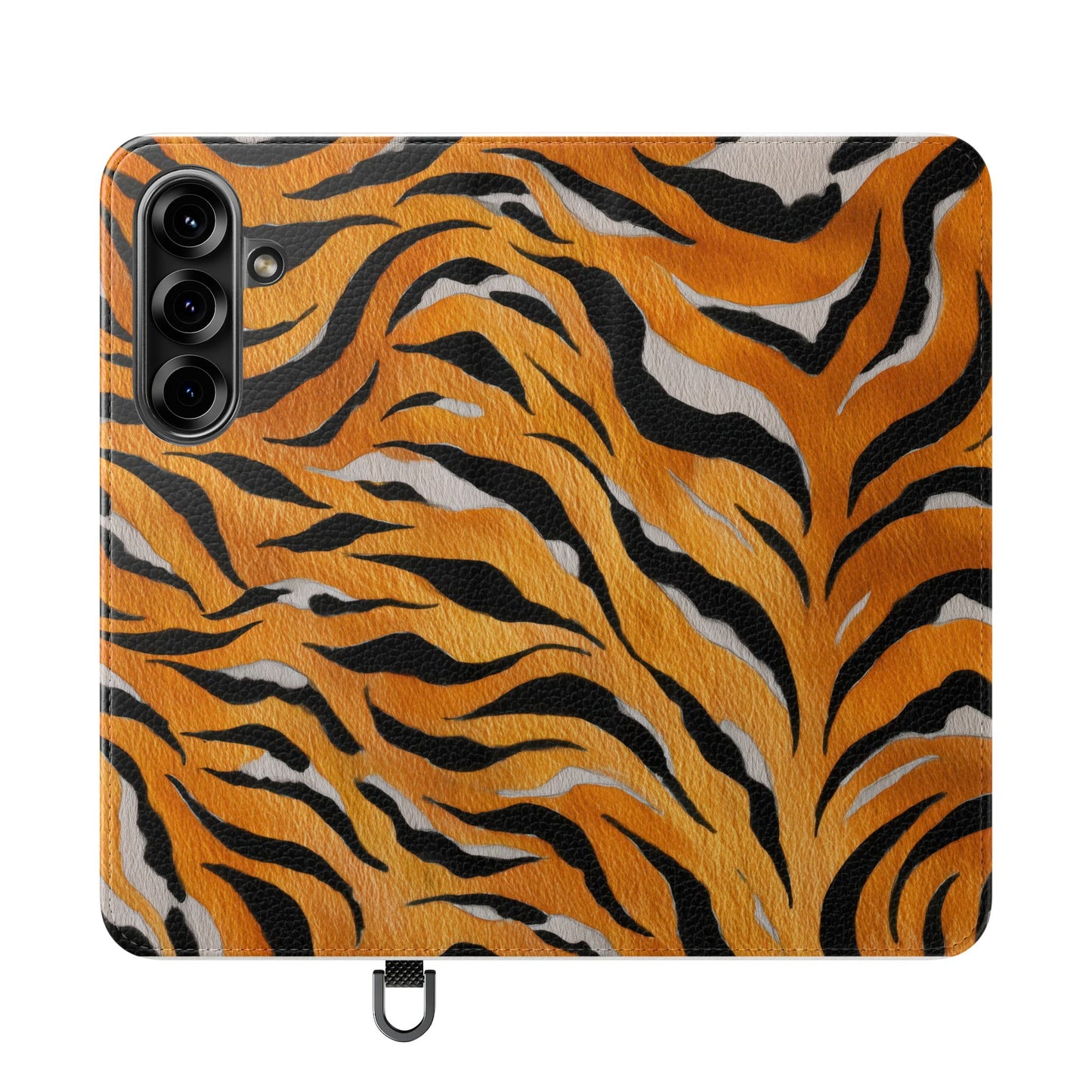 Tiger Print Flip Case, Personalized Phone Case, Stylish Wallet Case, Animal Print Cover, Gift for Wildlife Lovers