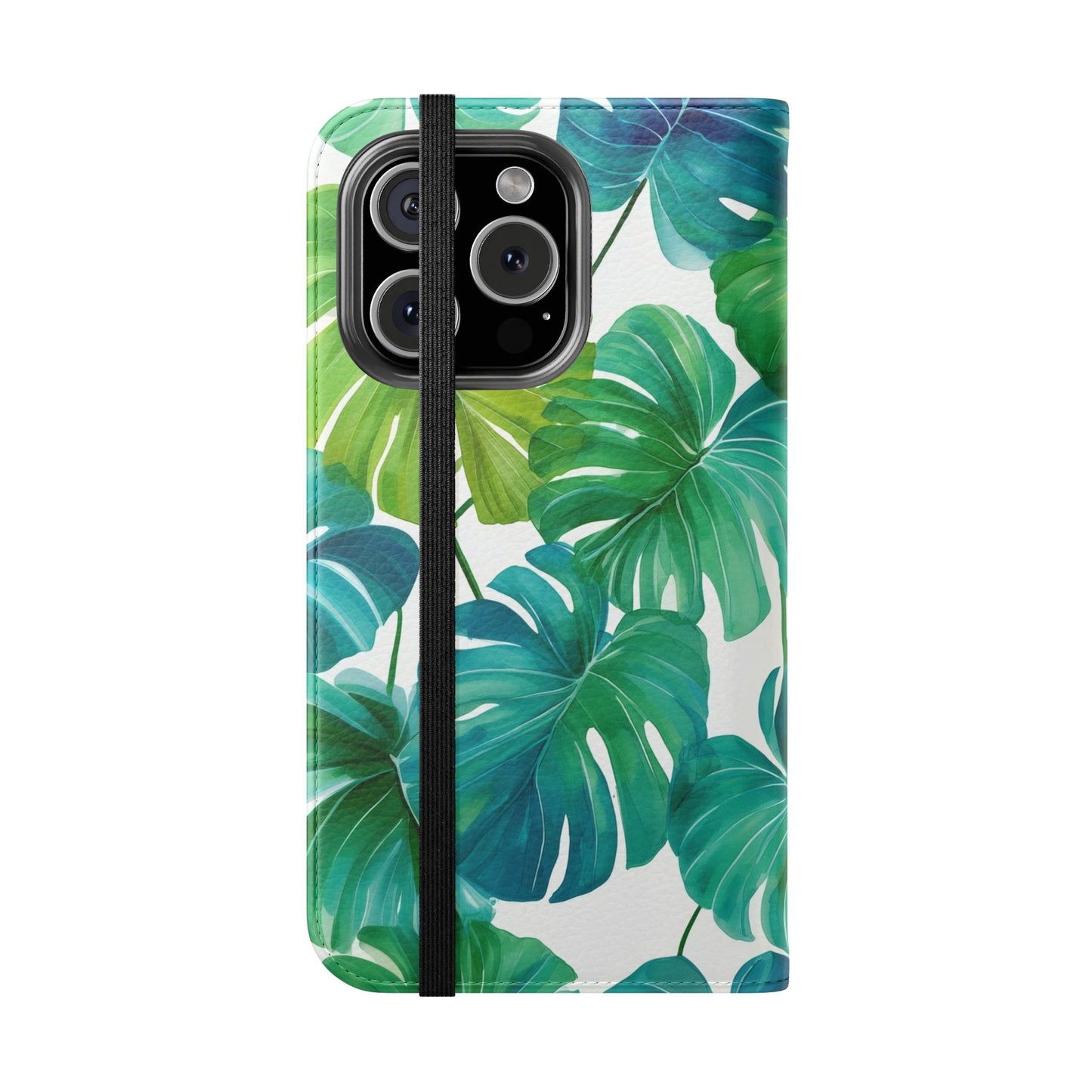 Tropical Leaf Phone Case, Flip Case for Smartphones, Modern Phone Cover, Gift for Nature Lovers, Travel Accessory, Tropical Vibes