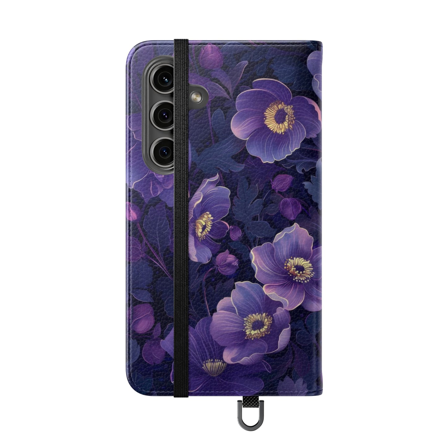Floral Print Flip Case for Phone, Elegant Protective Cover, Stylish Wallet Case, Ideal Gift for Her, Trendy Cell Phone Accessory