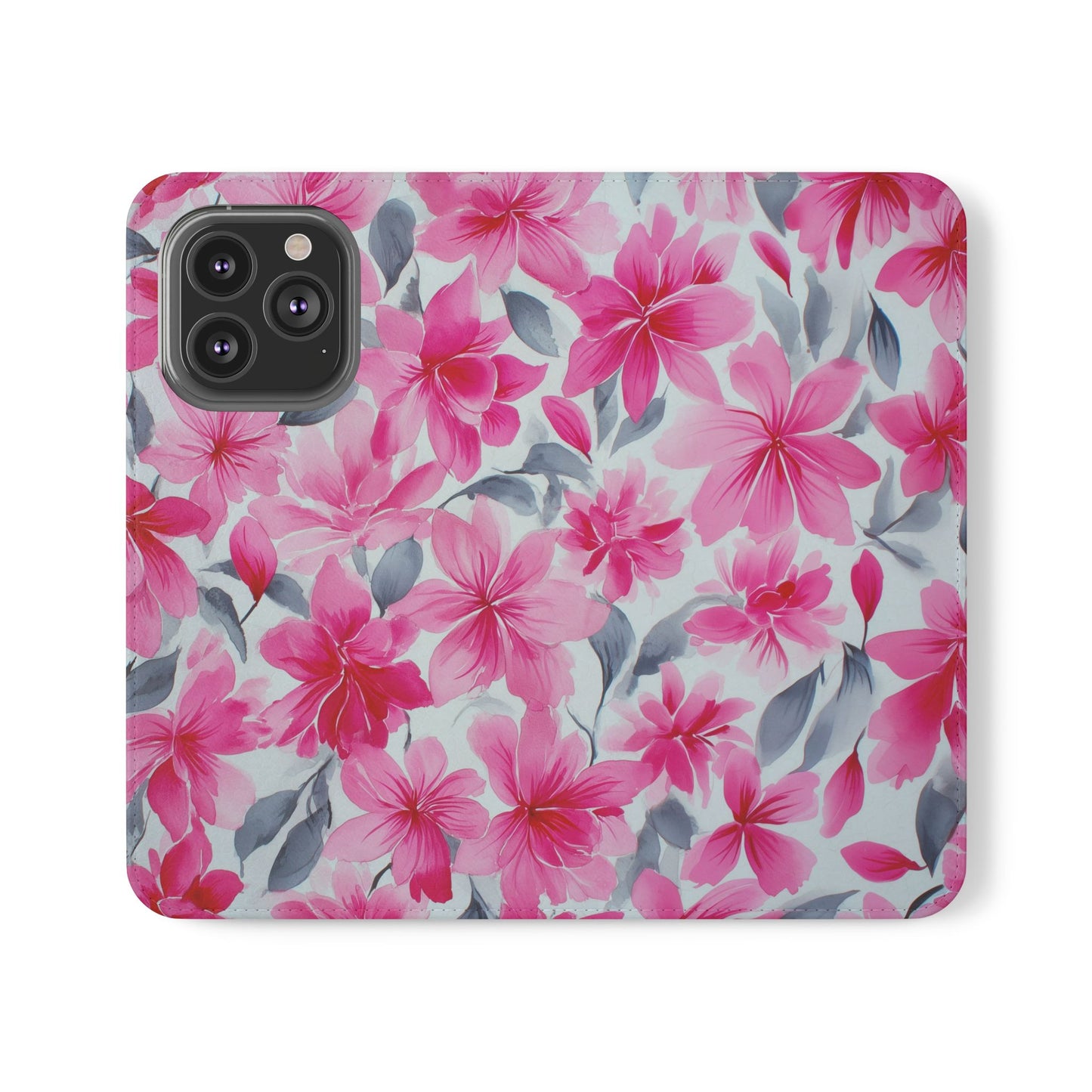 Floral Flip Phone Cases, Elegant Smartphone Covers, Spring Decor, Stylish Gift for Her, Patterned Wallet Case, Trendy Phone Protectors