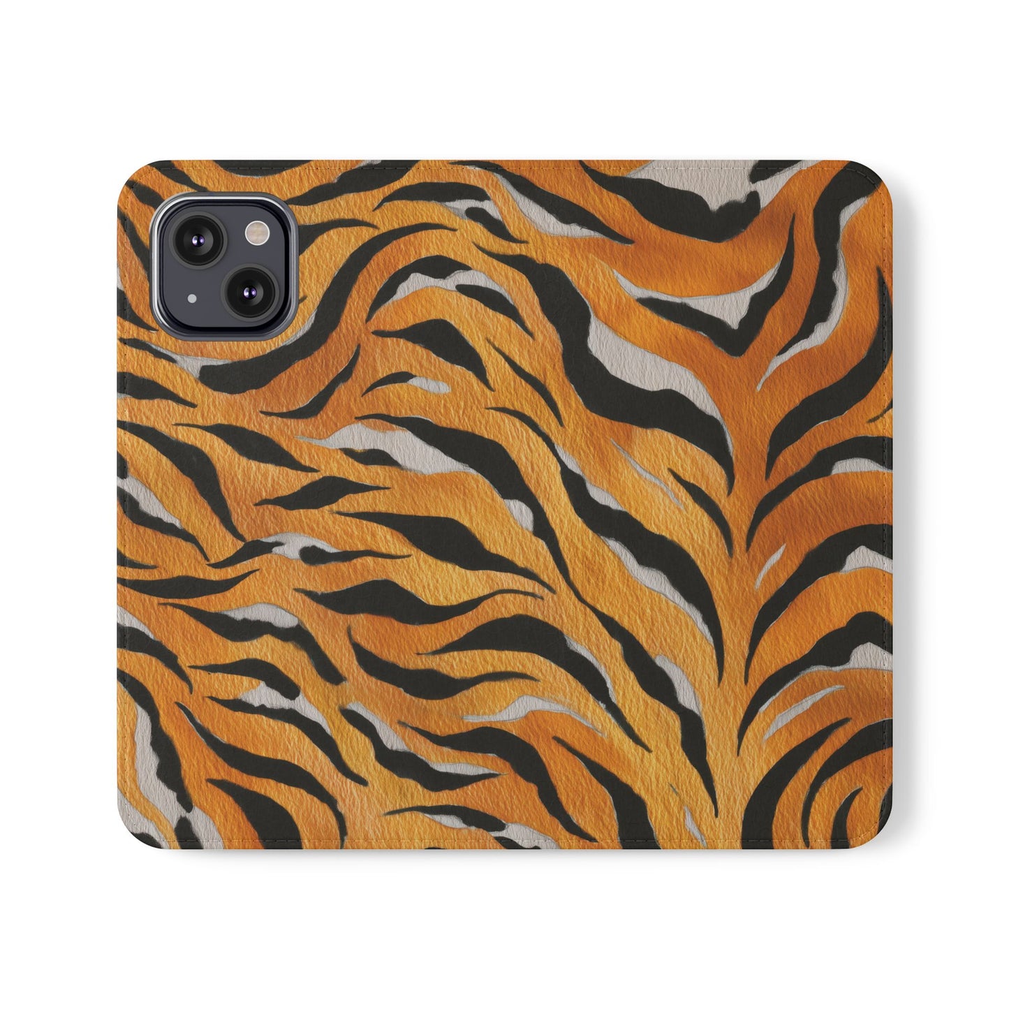 Tiger Print Flip Case, Personalized Phone Case, Stylish Wallet Case, Animal Print Cover, Gift for Wildlife Lovers