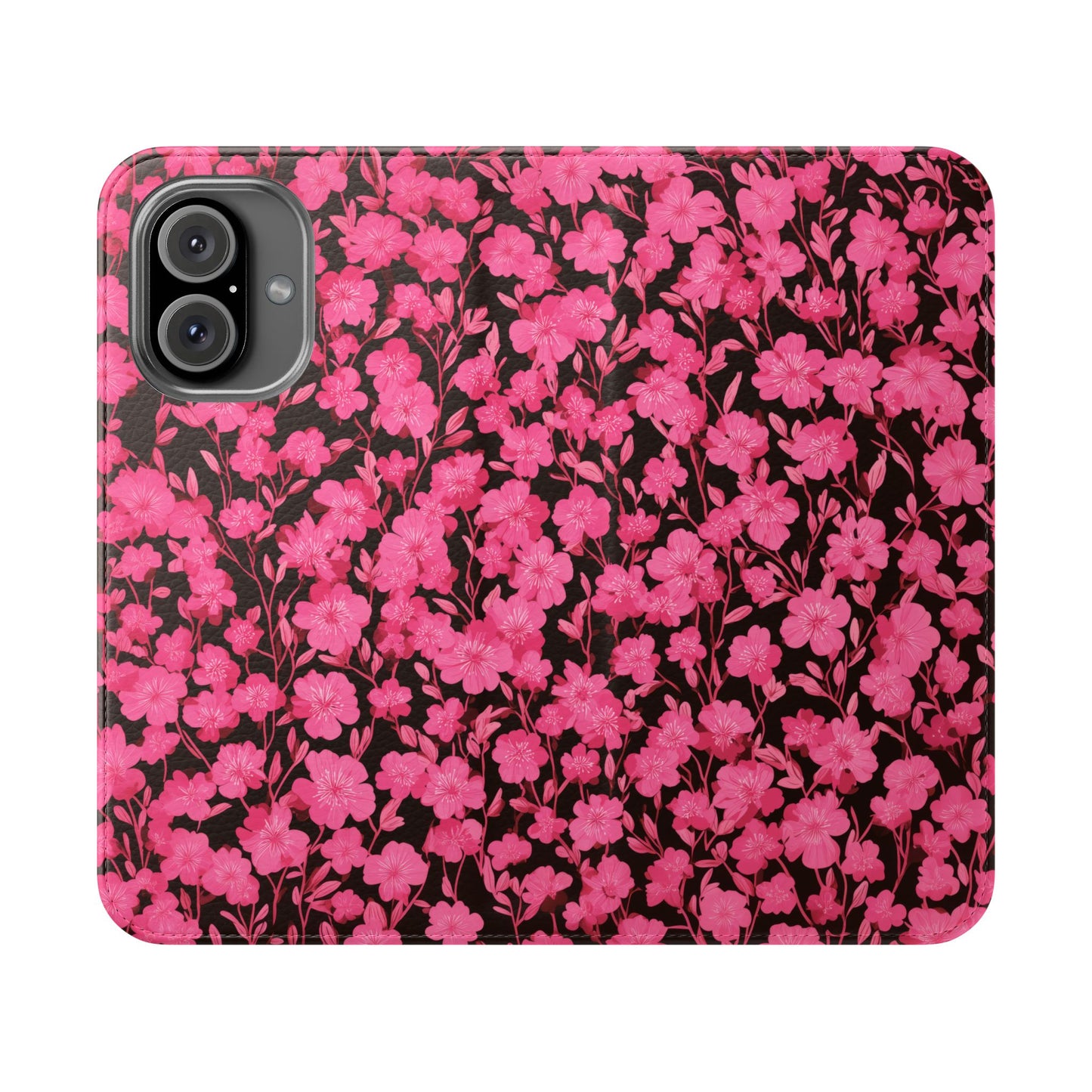 Floral Flip Cases for Phones, Cute Floral Phone Wallet, Gift for Her, Trendy Phone Accessories, Mother's Day Gift, Phone Protection