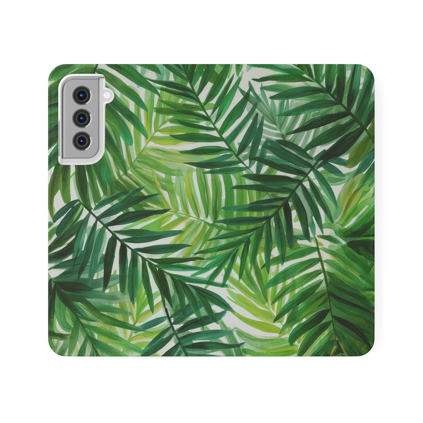 Tropical Leaf Flip Case for Phones, Eco-Friendly Phone Cover, Stylish Wallet Case, Perfect Gift for Nature Lovers, Spring/Summer Accessory