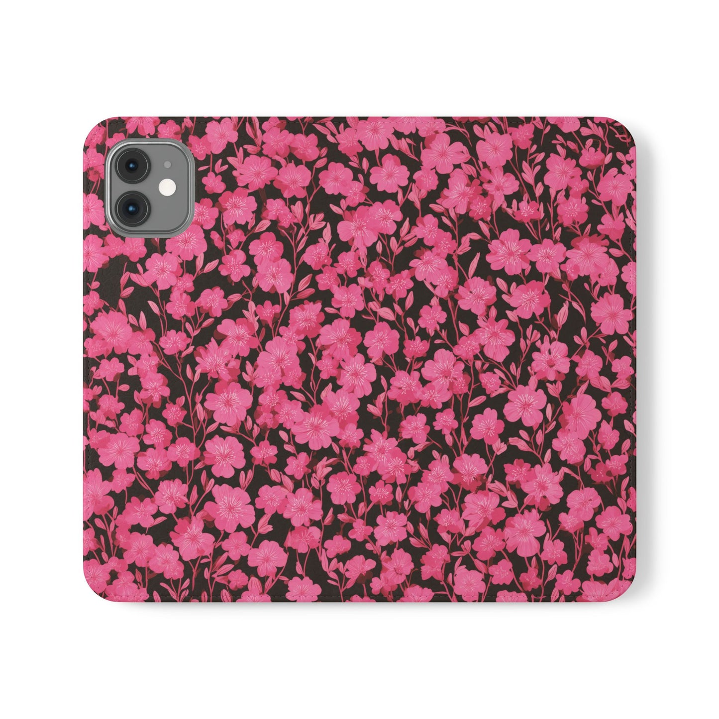Floral Flip Cases for Phones, Cute Floral Phone Wallet, Gift for Her, Trendy Phone Accessories, Mother's Day Gift, Phone Protection