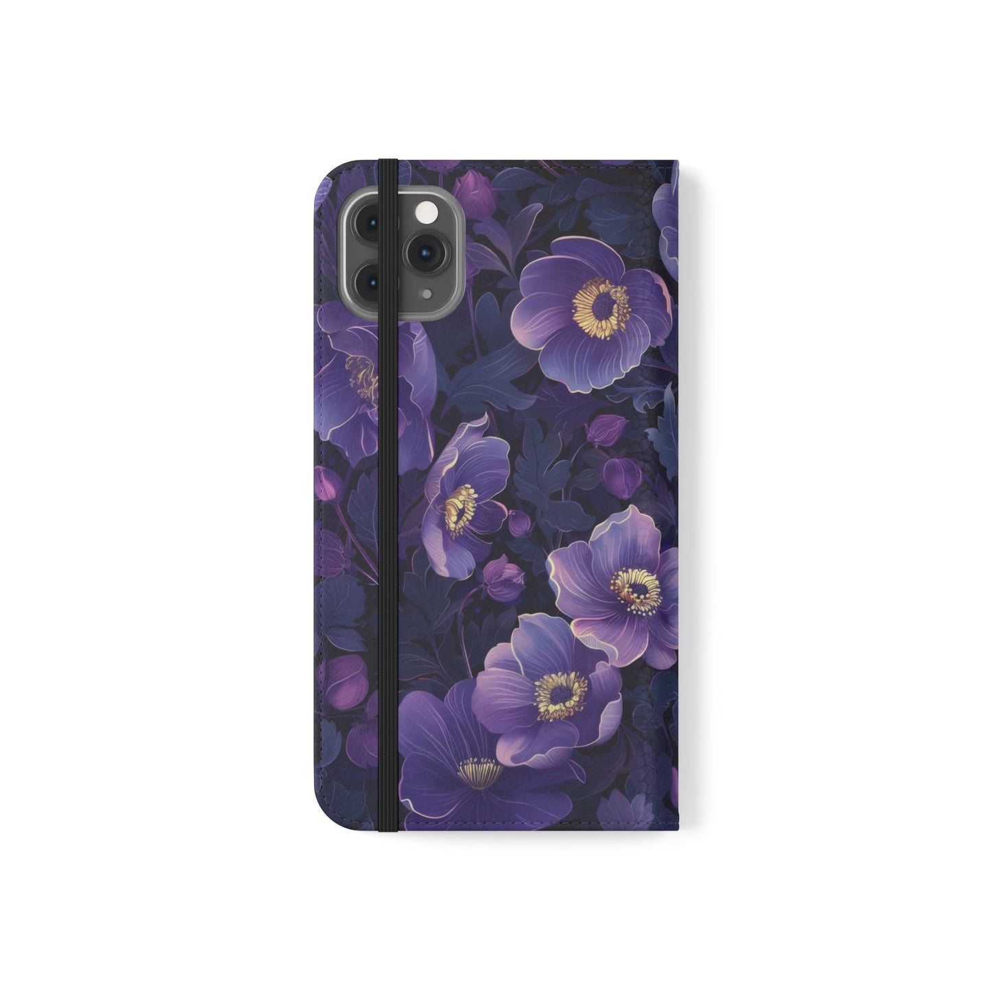 Floral Print Flip Case for Phone, Elegant Protective Cover, Stylish Wallet Case, Ideal Gift for Her, Trendy Cell Phone Accessory