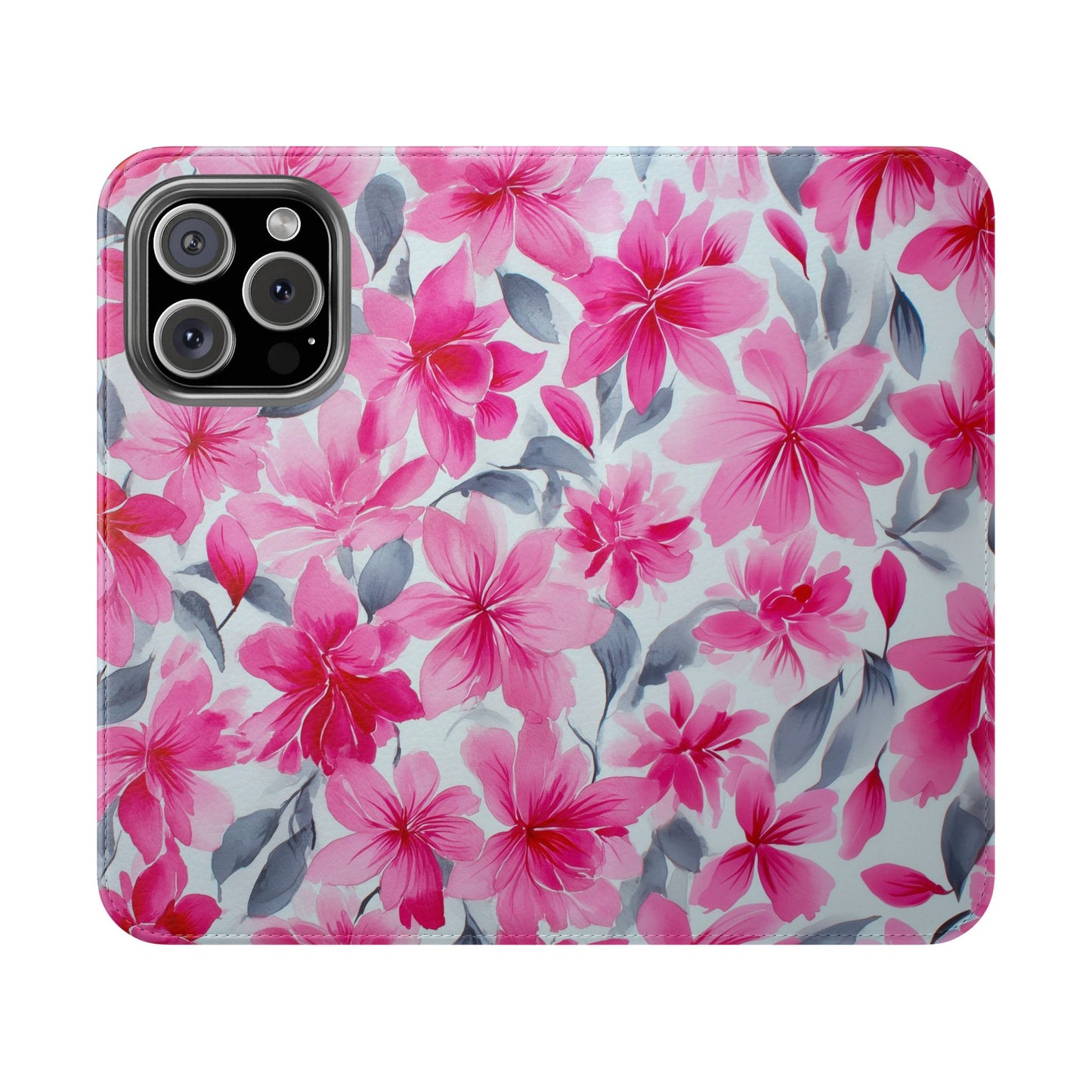 Floral Flip Phone Cases, Elegant Smartphone Covers, Spring Decor, Stylish Gift for Her, Patterned Wallet Case, Trendy Phone Protectors