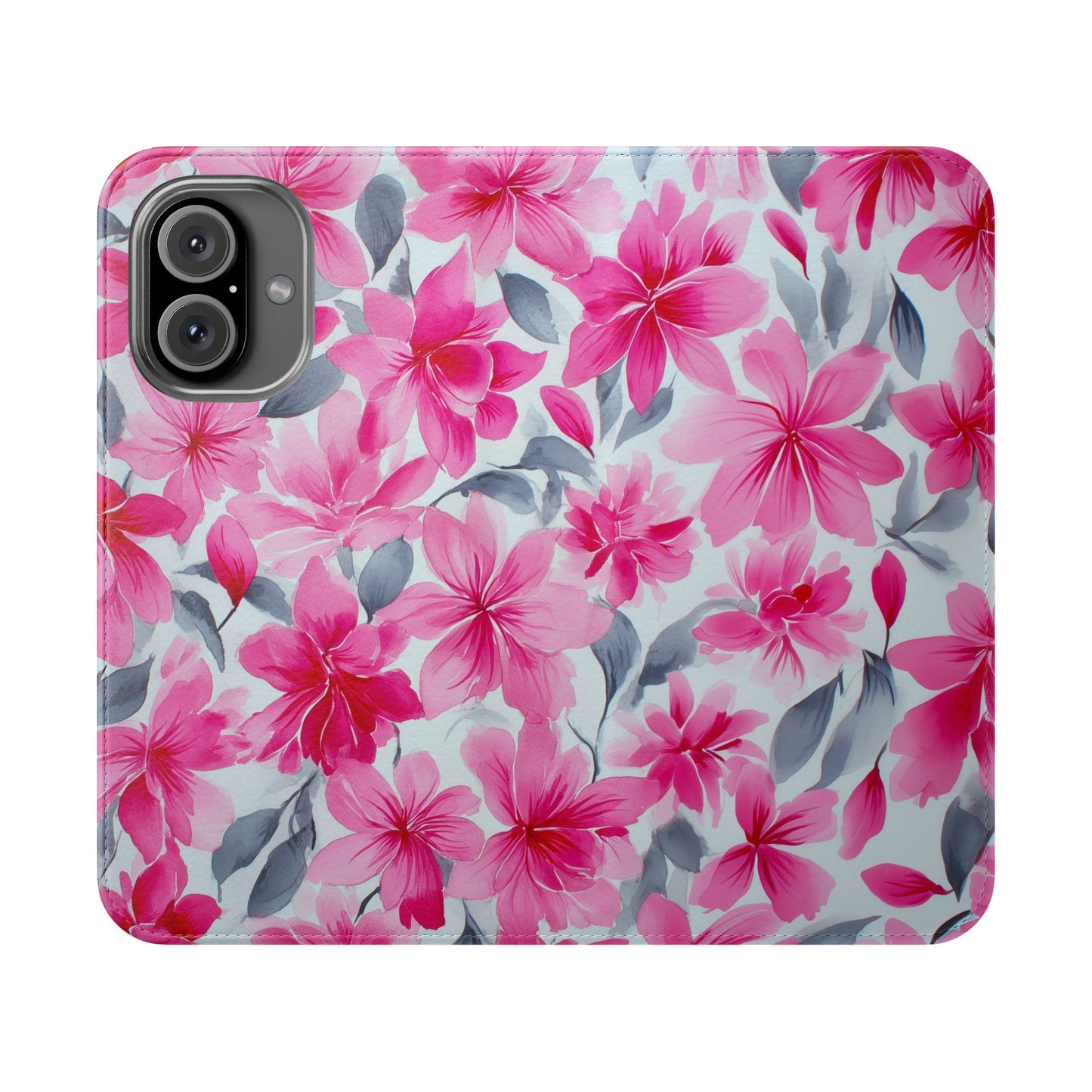 Floral Flip Phone Cases, Elegant Smartphone Covers, Spring Decor, Stylish Gift for Her, Patterned Wallet Case, Trendy Phone Protectors