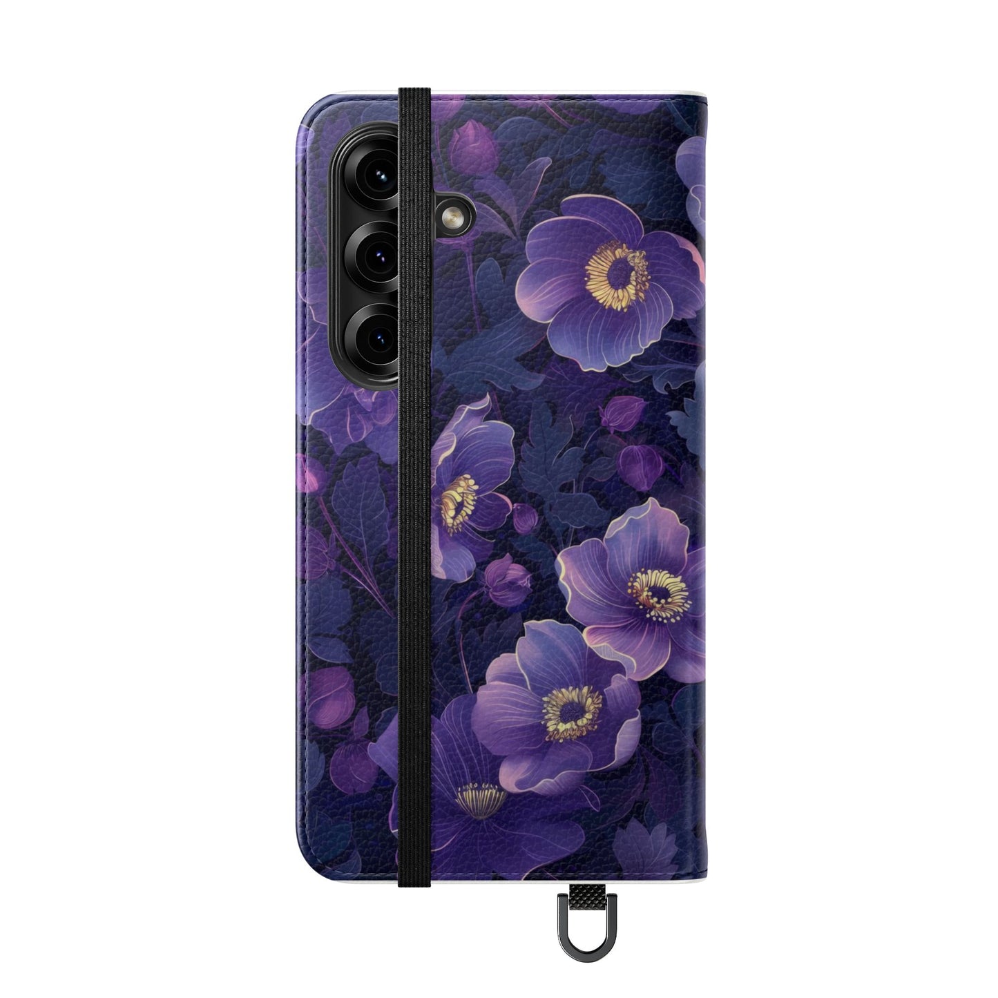 Floral Print Flip Case for Phone, Elegant Protective Cover, Stylish Wallet Case, Ideal Gift for Her, Trendy Cell Phone Accessory