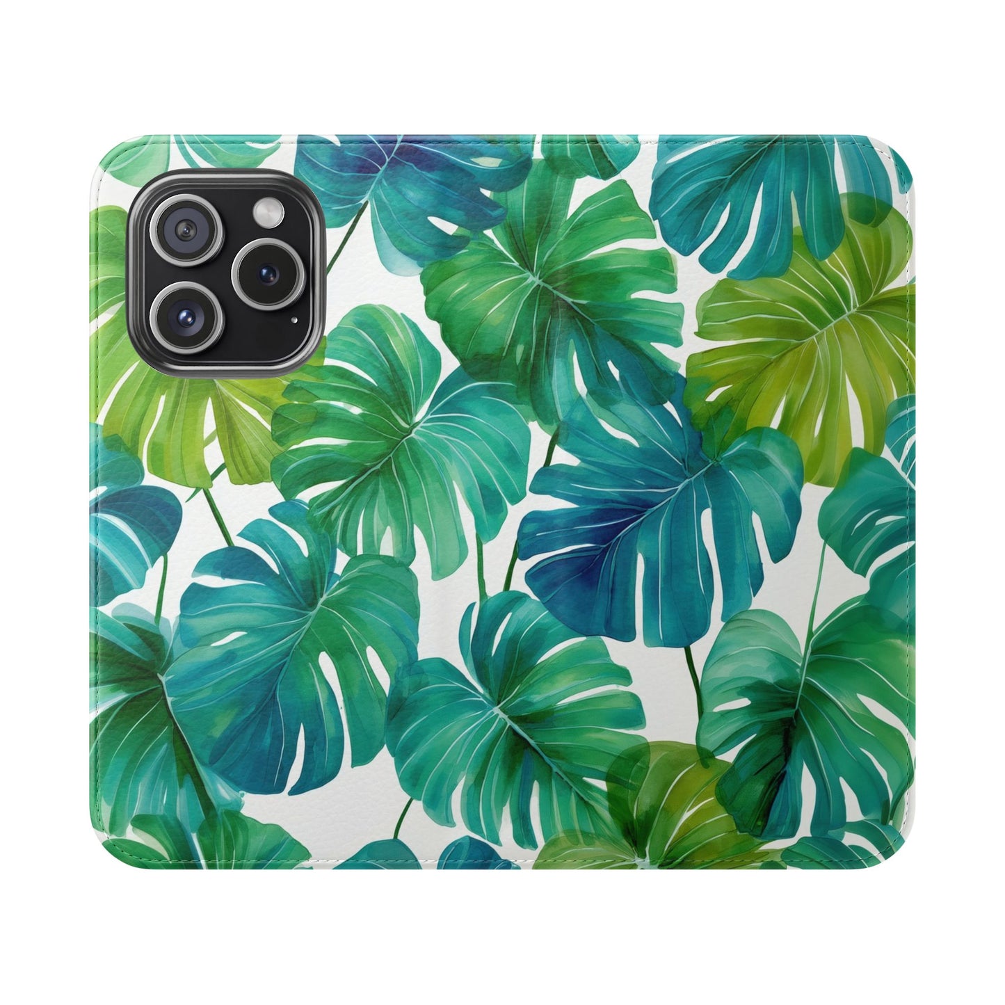 Tropical Leaf Phone Case, Flip Case for Smartphones, Modern Phone Cover, Gift for Nature Lovers, Travel Accessory, Tropical Vibes