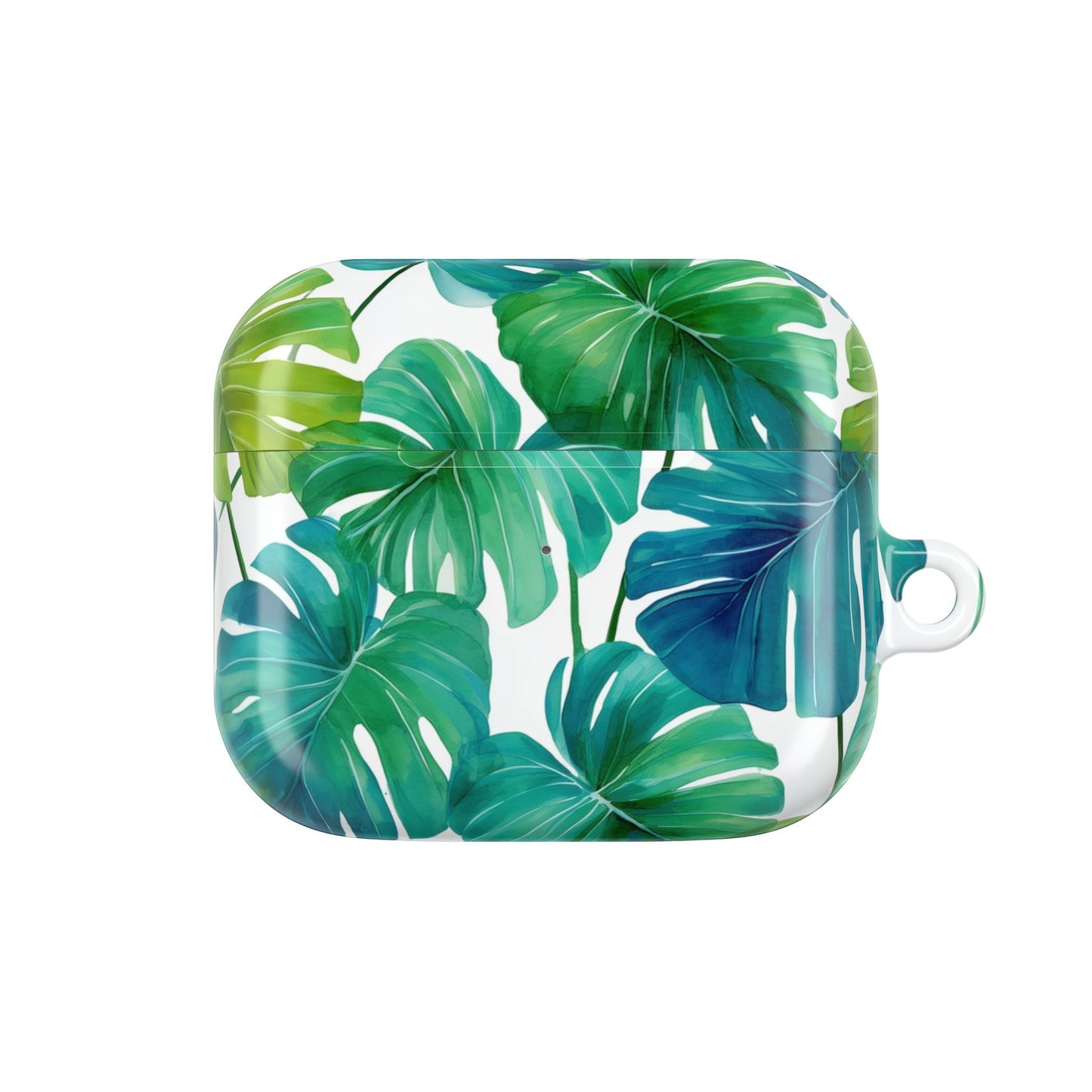 Tropical Leaf AirPod Case | Music Lover Gift, Wireless Earbud Holder, Jungle Vibe, Summer Accessory, Stylish Tech Cover