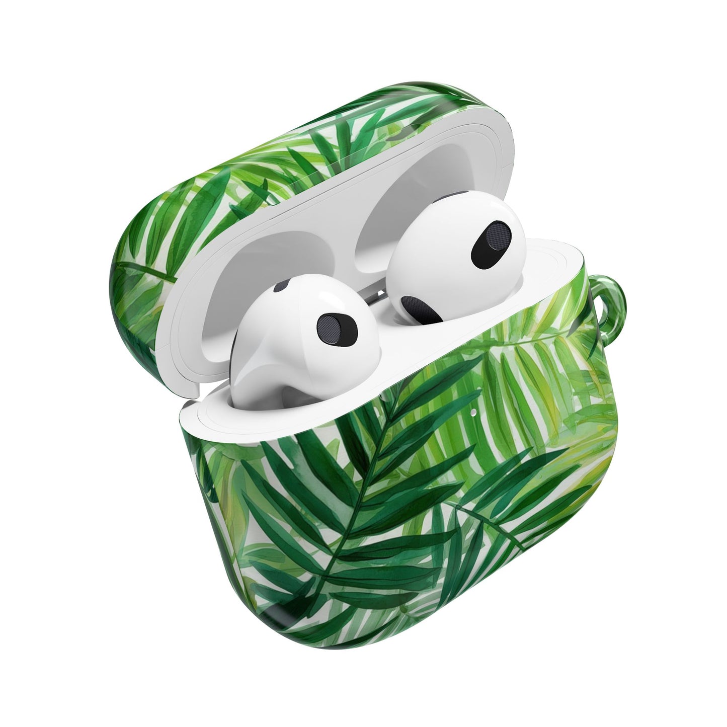 Tropical Leaf AirPod Case, Stylish AirPods Cover, Nature-Inspired Earbud Protector, Gift for Music Lovers, Greenery AirPod Accessories
