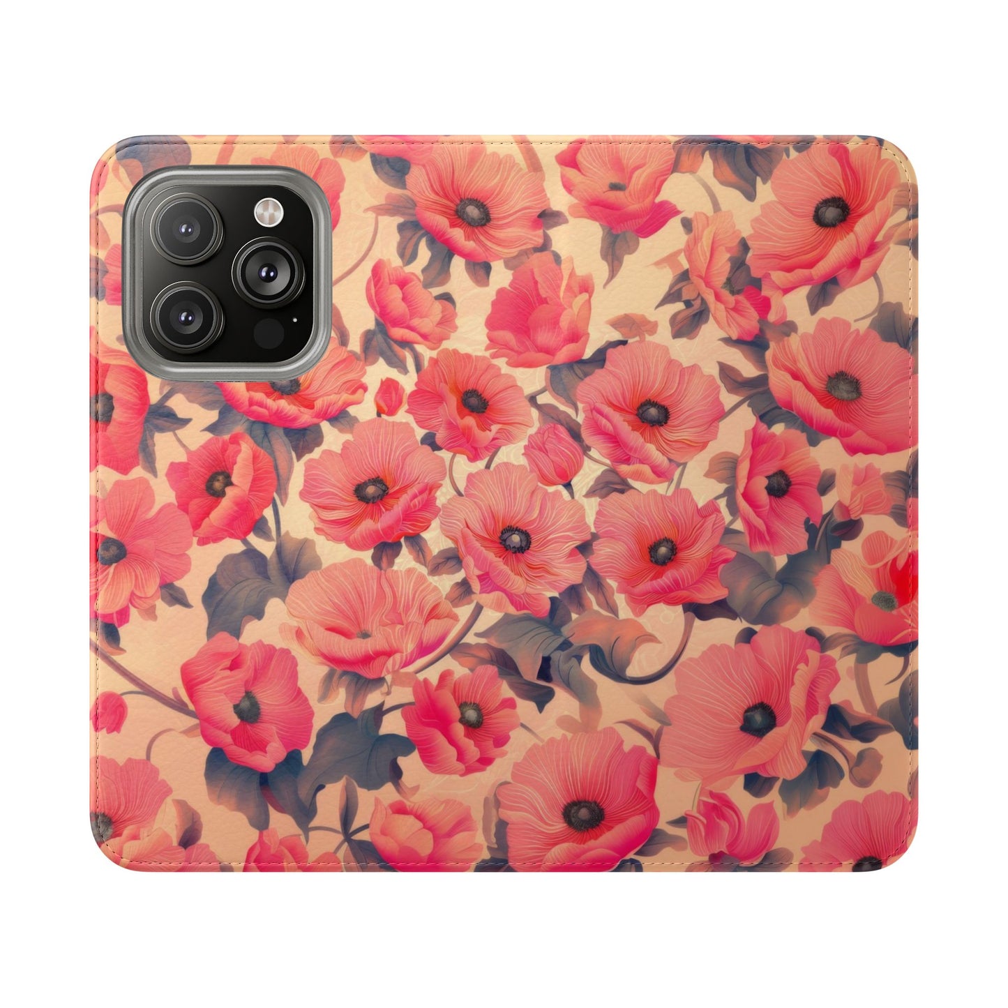 Floral Flip Phone Case - Stylish Smartphone Protector, Floral Design Case, Gift for Her, Trendy Tech Accessory, Mother's Day Gift