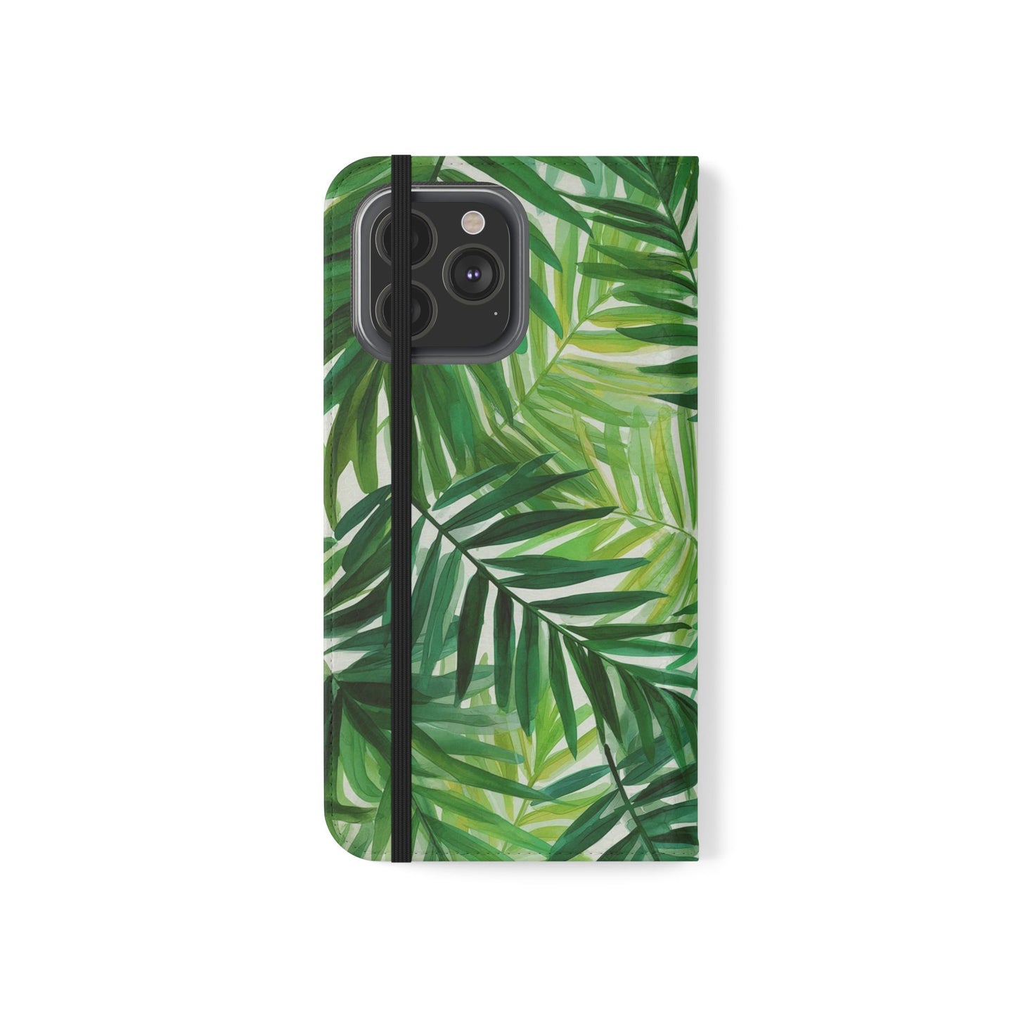Tropical Leaf Flip Case for Phones, Eco-Friendly Phone Cover, Stylish Wallet Case, Perfect Gift for Nature Lovers, Spring/Summer Accessory