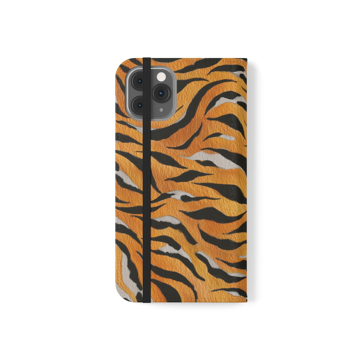 Tiger Print Flip Case, Personalized Phone Case, Stylish Wallet Case, Animal Print Cover, Gift for Wildlife Lovers
