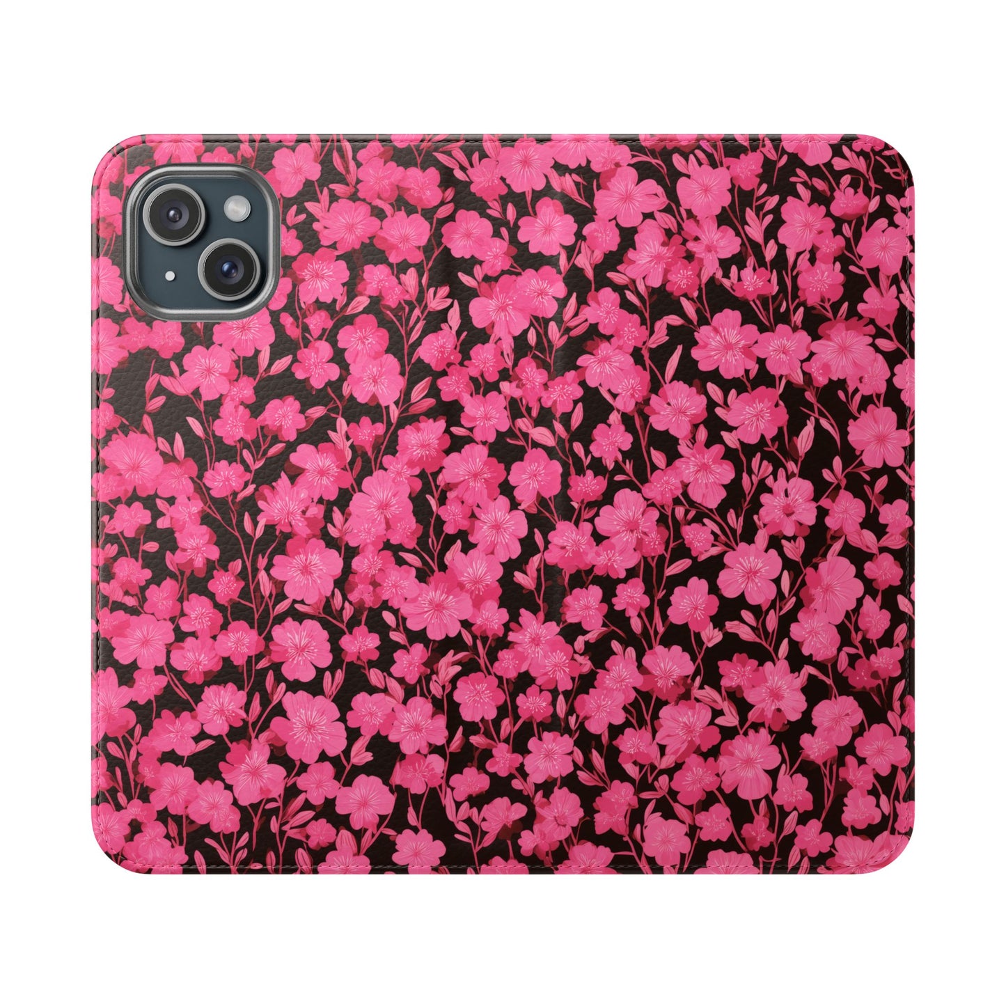 Floral Flip Cases for Phones, Cute Floral Phone Wallet, Gift for Her, Trendy Phone Accessories, Mother's Day Gift, Phone Protection