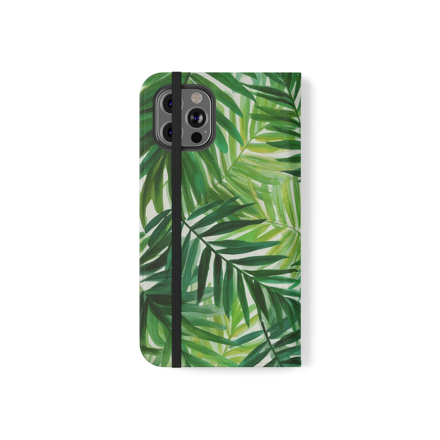 Tropical Leaf Flip Case for Phones, Eco-Friendly Phone Cover, Stylish Wallet Case, Perfect Gift for Nature Lovers, Spring/Summer Accessory