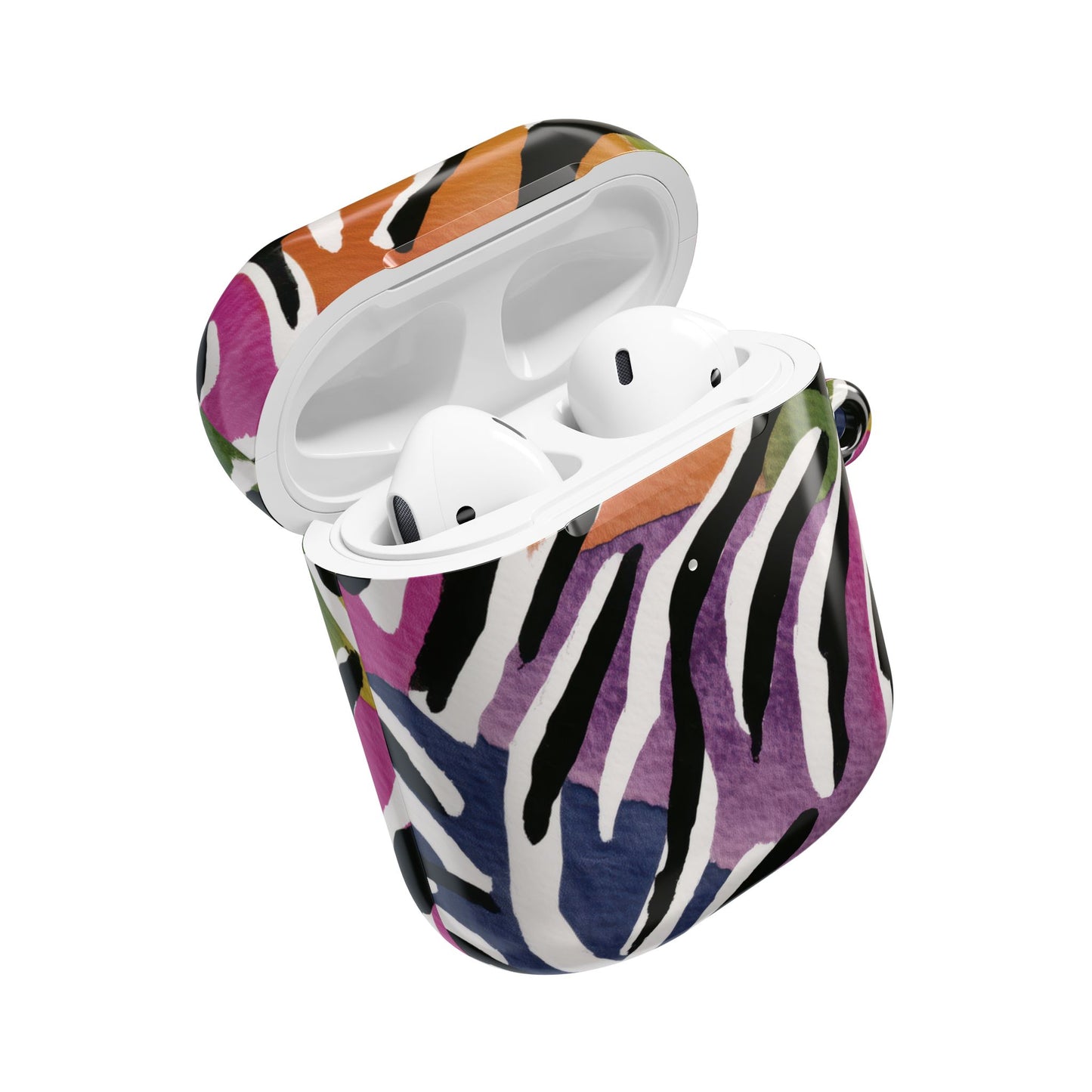 Vibrant Zebra Print AirPod Cases, Colorful Accessories, Unique Gifts, Tech Protection, Trendy Earbud Covers