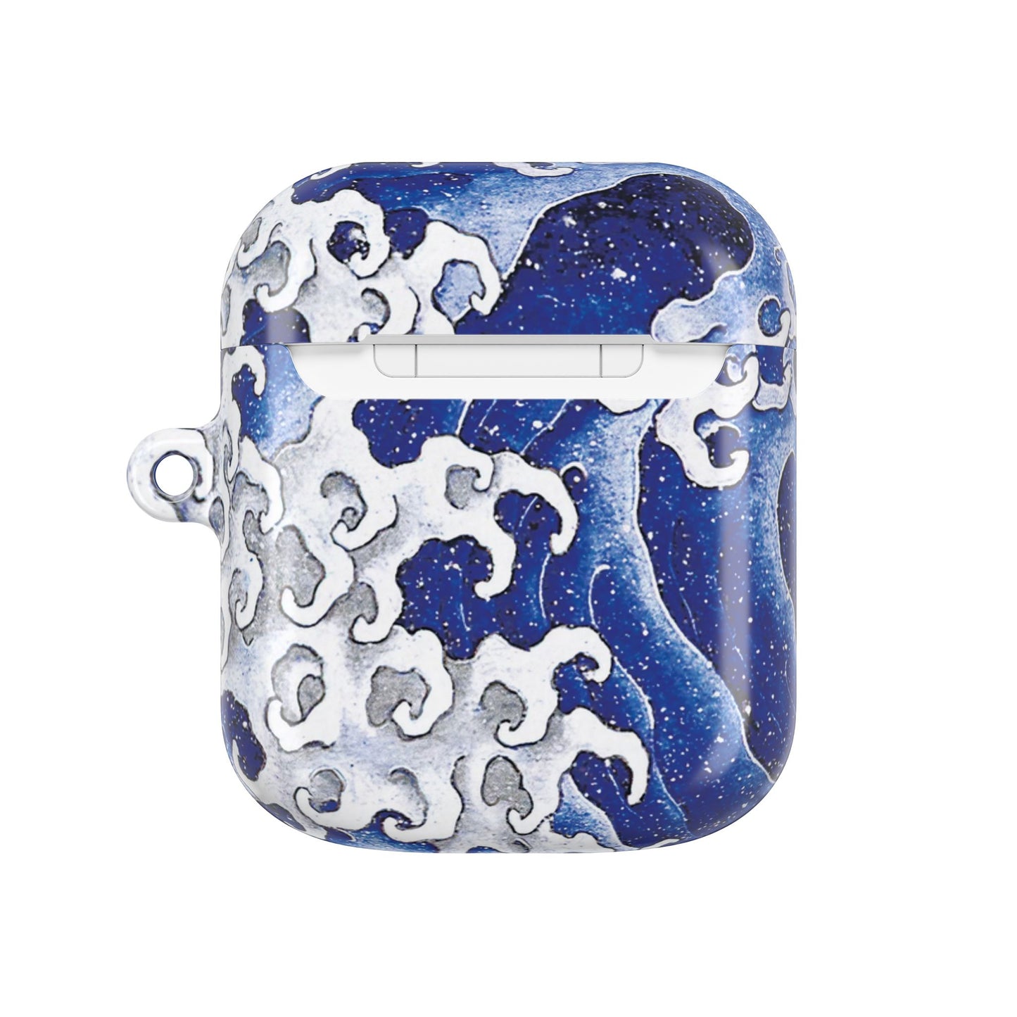 Stylish AirPod Cases with Masculine Wave by Hokusai Design, Trendy Tech Accessories for Gift, Personal Use, Holidays, Beach Lovers, Music Enthusiasts
