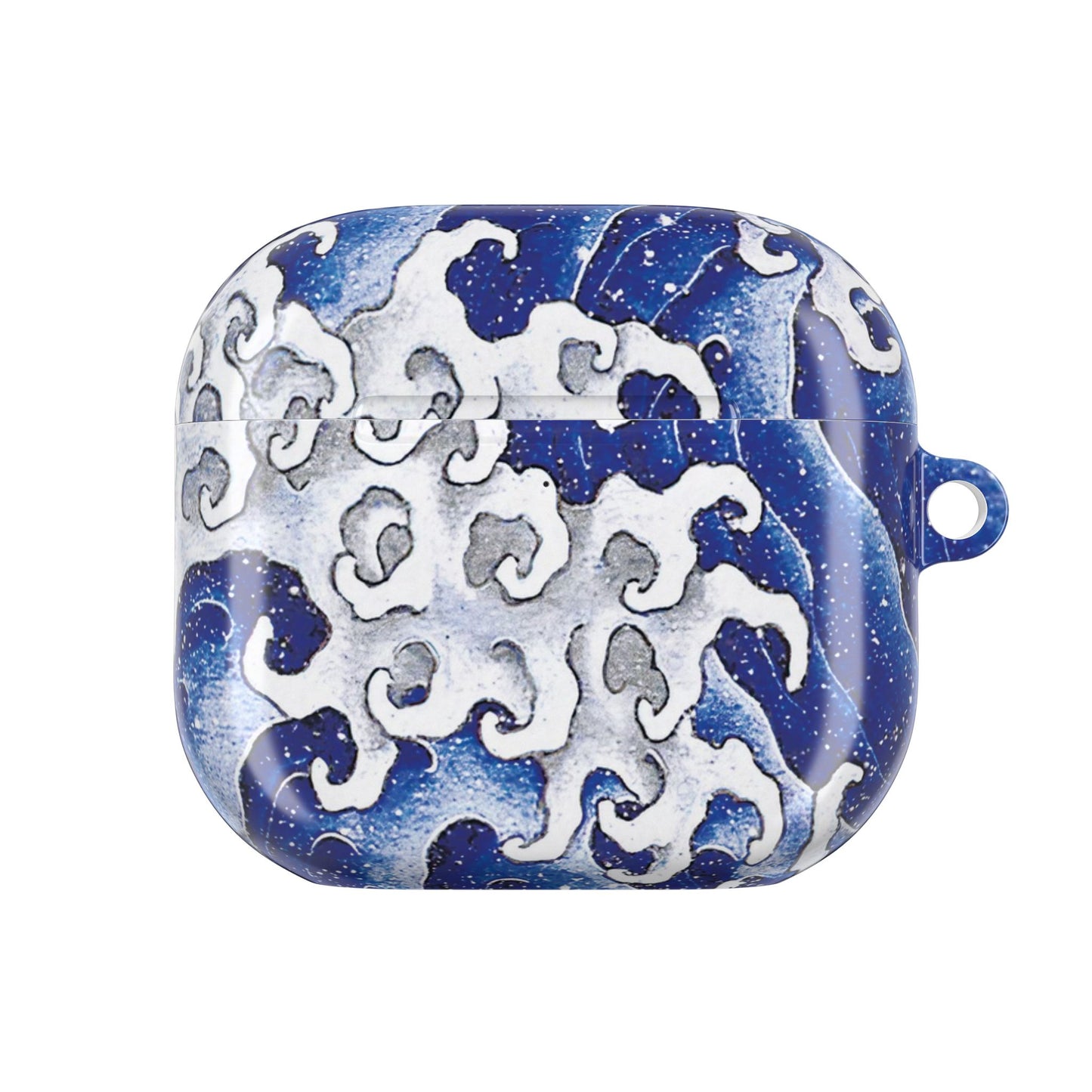 Stylish AirPod Cases with Masculine Wave by Hokusai Design, Trendy Tech Accessories for Gift, Personal Use, Holidays, Beach Lovers, Music Enthusiasts