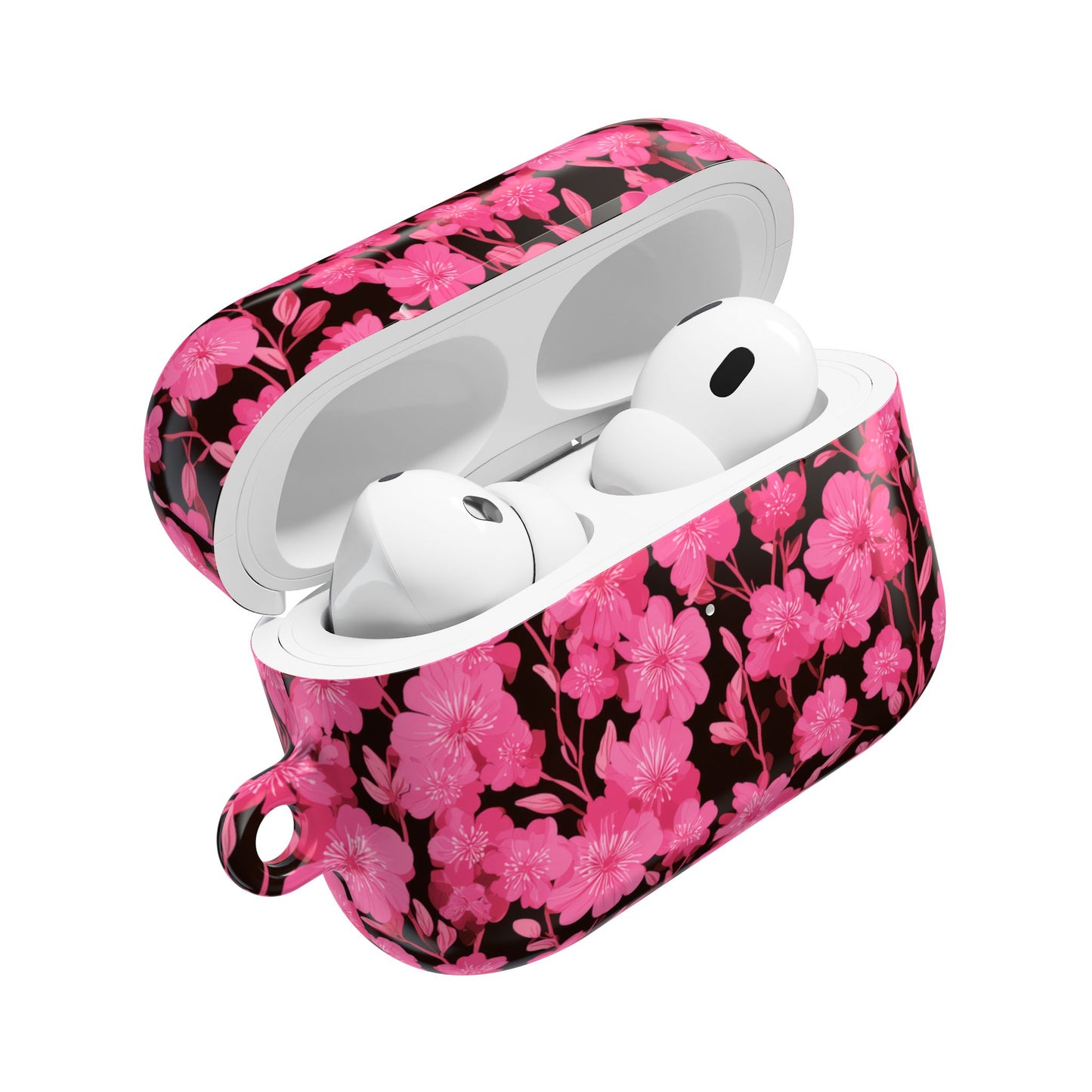 Floral AirPod Case, Cute Pink Wireless Earbud Cover, Gift for Music Lovers, Floral Tech Accessory, Stylish Earbud Holder
