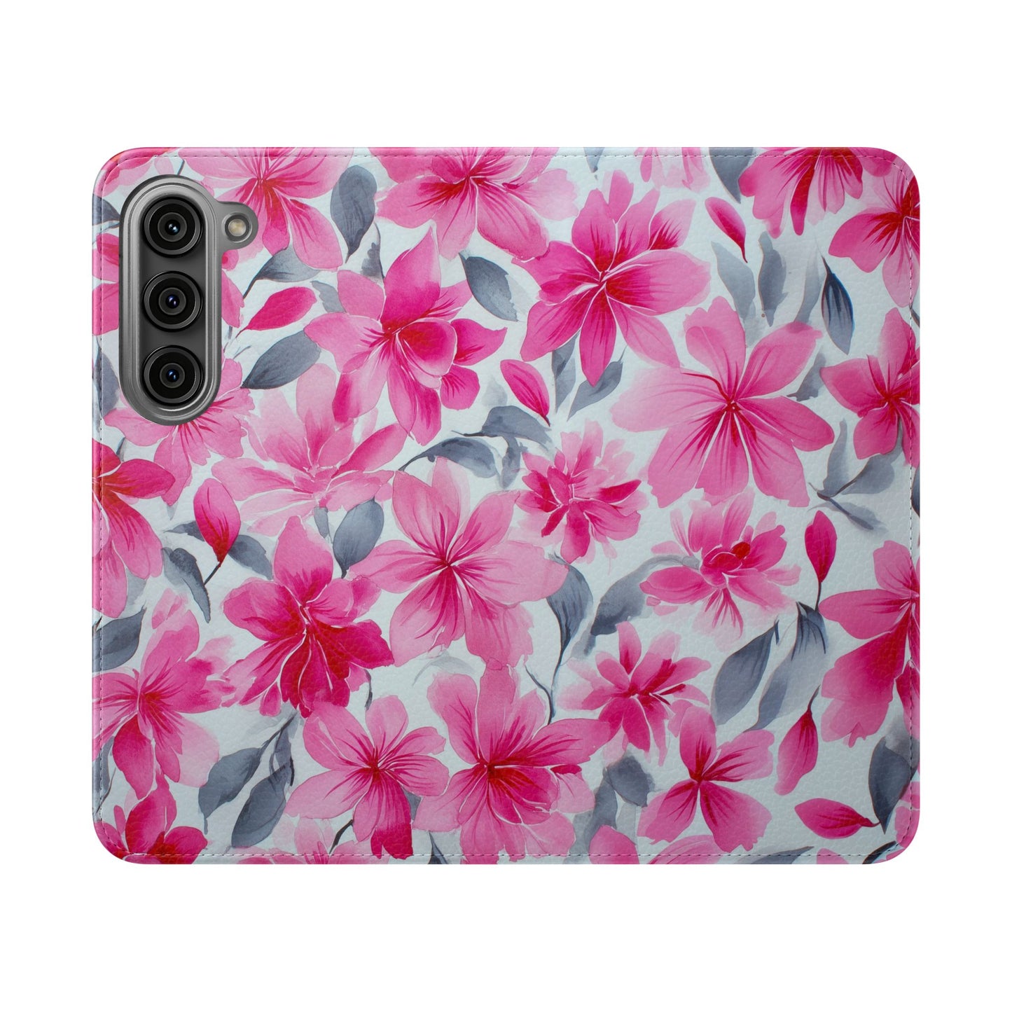 Floral Flip Phone Cases, Elegant Smartphone Covers, Spring Decor, Stylish Gift for Her, Patterned Wallet Case, Trendy Phone Protectors