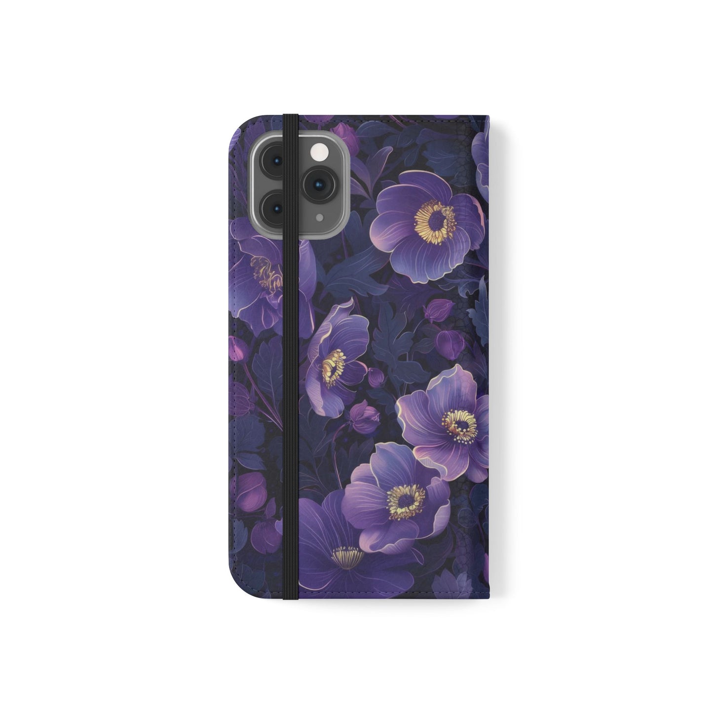 Floral Print Flip Case for Phone, Elegant Protective Cover, Stylish Wallet Case, Ideal Gift for Her, Trendy Cell Phone Accessory