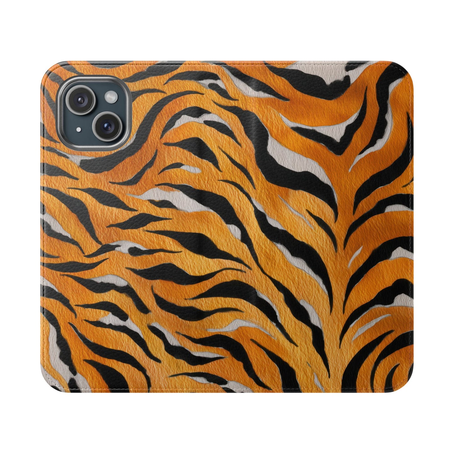 Tiger Print Flip Case, Personalized Phone Case, Stylish Wallet Case, Animal Print Cover, Gift for Wildlife Lovers