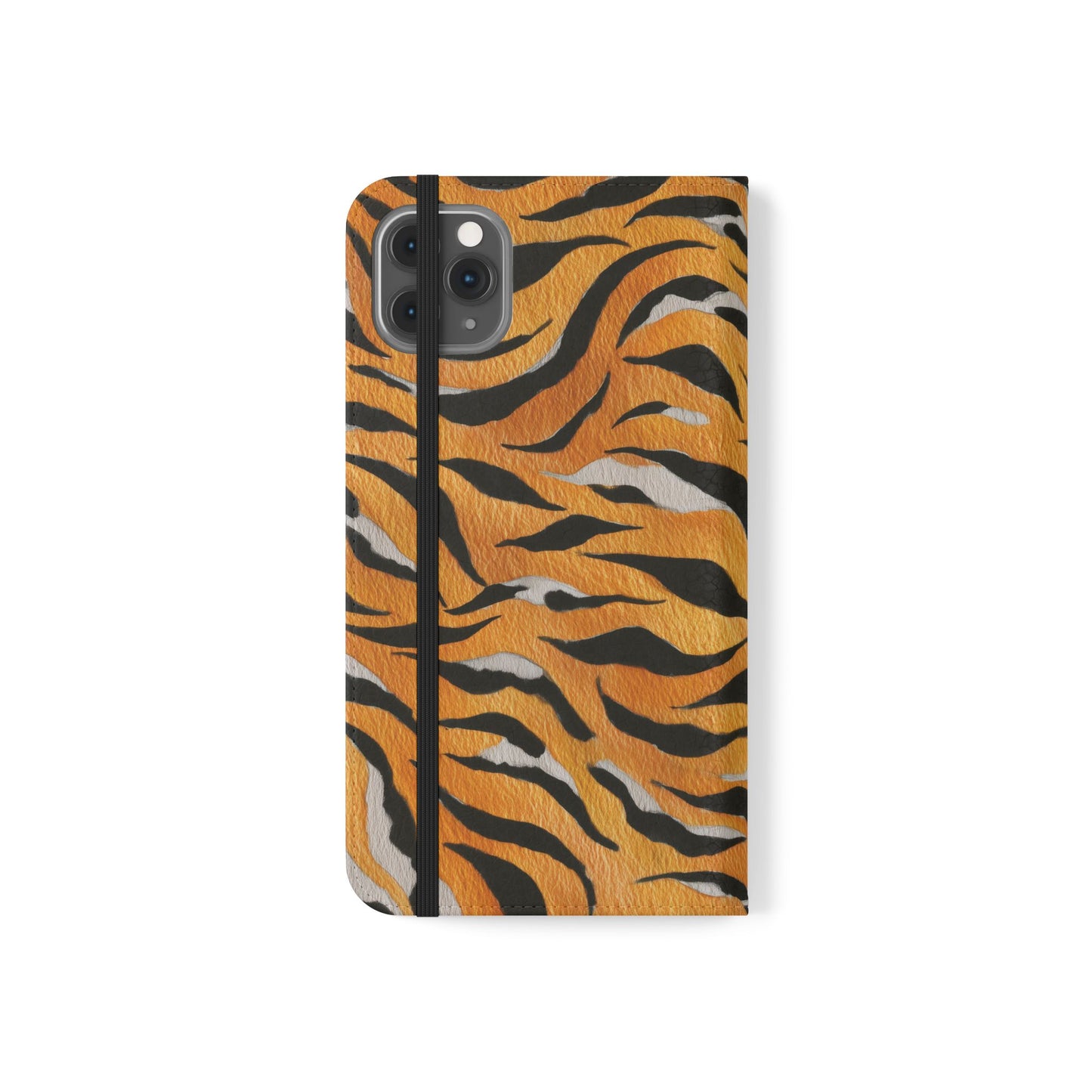 Tiger Print Flip Case, Personalized Phone Case, Stylish Wallet Case, Animal Print Cover, Gift for Wildlife Lovers