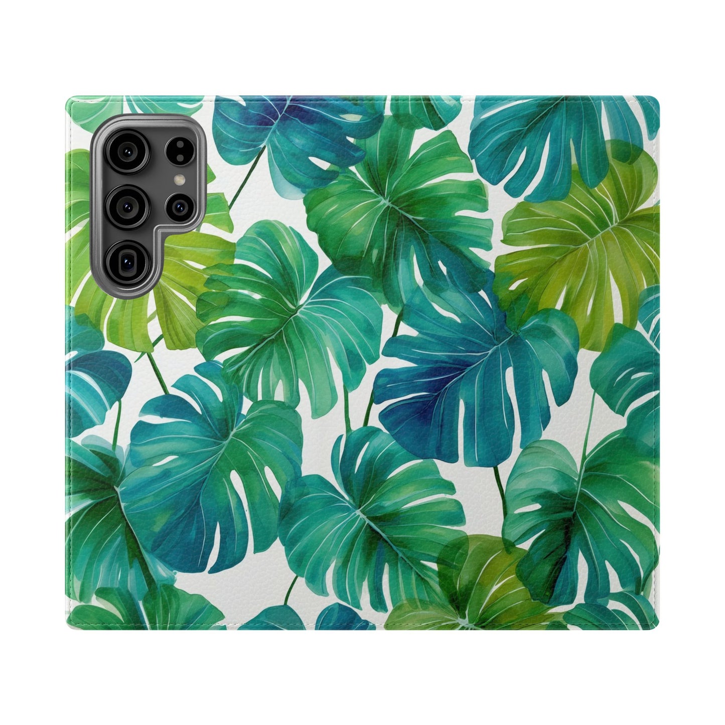 Tropical Leaf Phone Case, Flip Case for Smartphones, Modern Phone Cover, Gift for Nature Lovers, Travel Accessory, Tropical Vibes