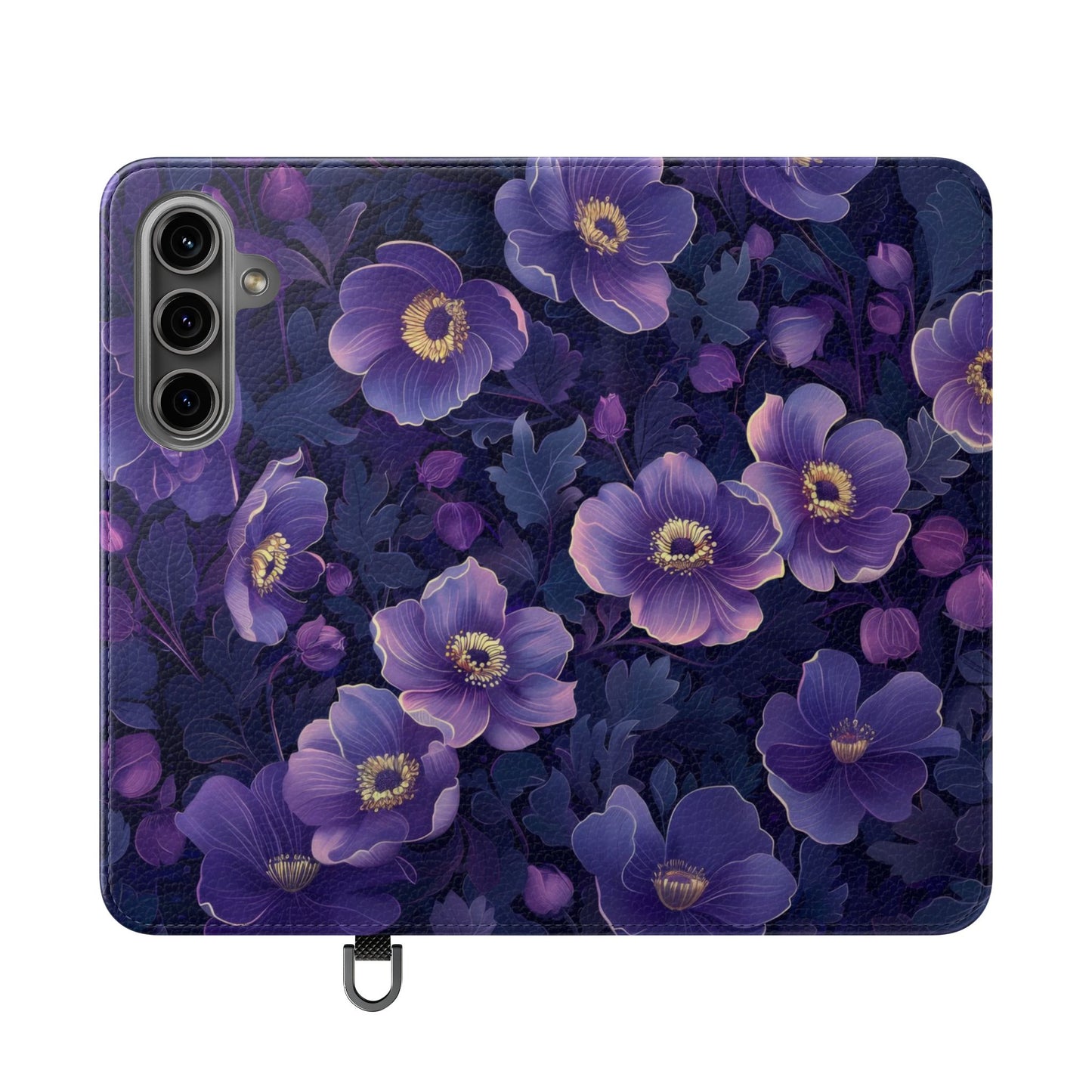 Floral Print Flip Case for Phone, Elegant Protective Cover, Stylish Wallet Case, Ideal Gift for Her, Trendy Cell Phone Accessory