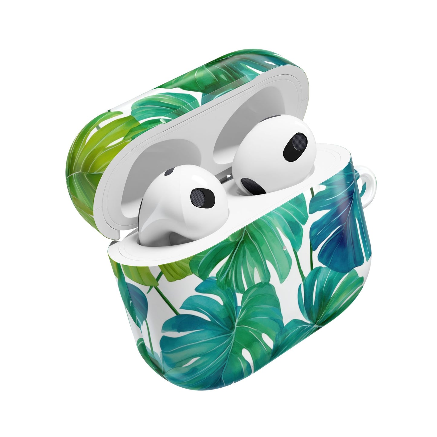Tropical Leaf AirPod Case | Music Lover Gift, Wireless Earbud Holder, Jungle Vibe, Summer Accessory, Stylish Tech Cover