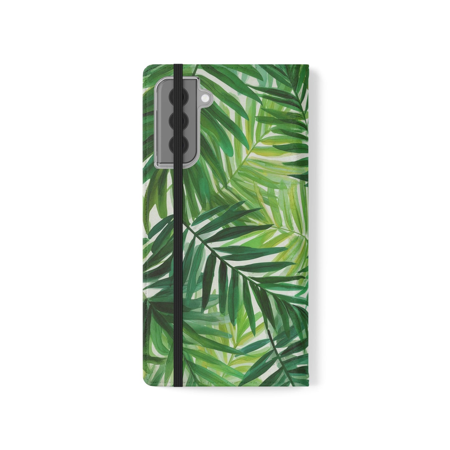 Tropical Leaf Flip Case for Phones, Eco-Friendly Phone Cover, Stylish Wallet Case, Perfect Gift for Nature Lovers, Spring/Summer Accessory