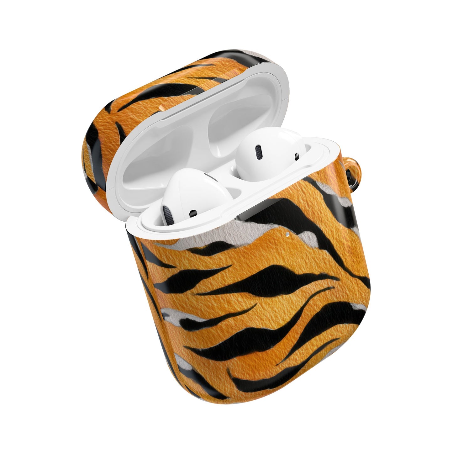 Fierce Tiger Print AirPod Case - Stylish Accessory for Music Lovers, Gift for Animal Lovers, Cute Tech Protector, Unique Earbud Cover