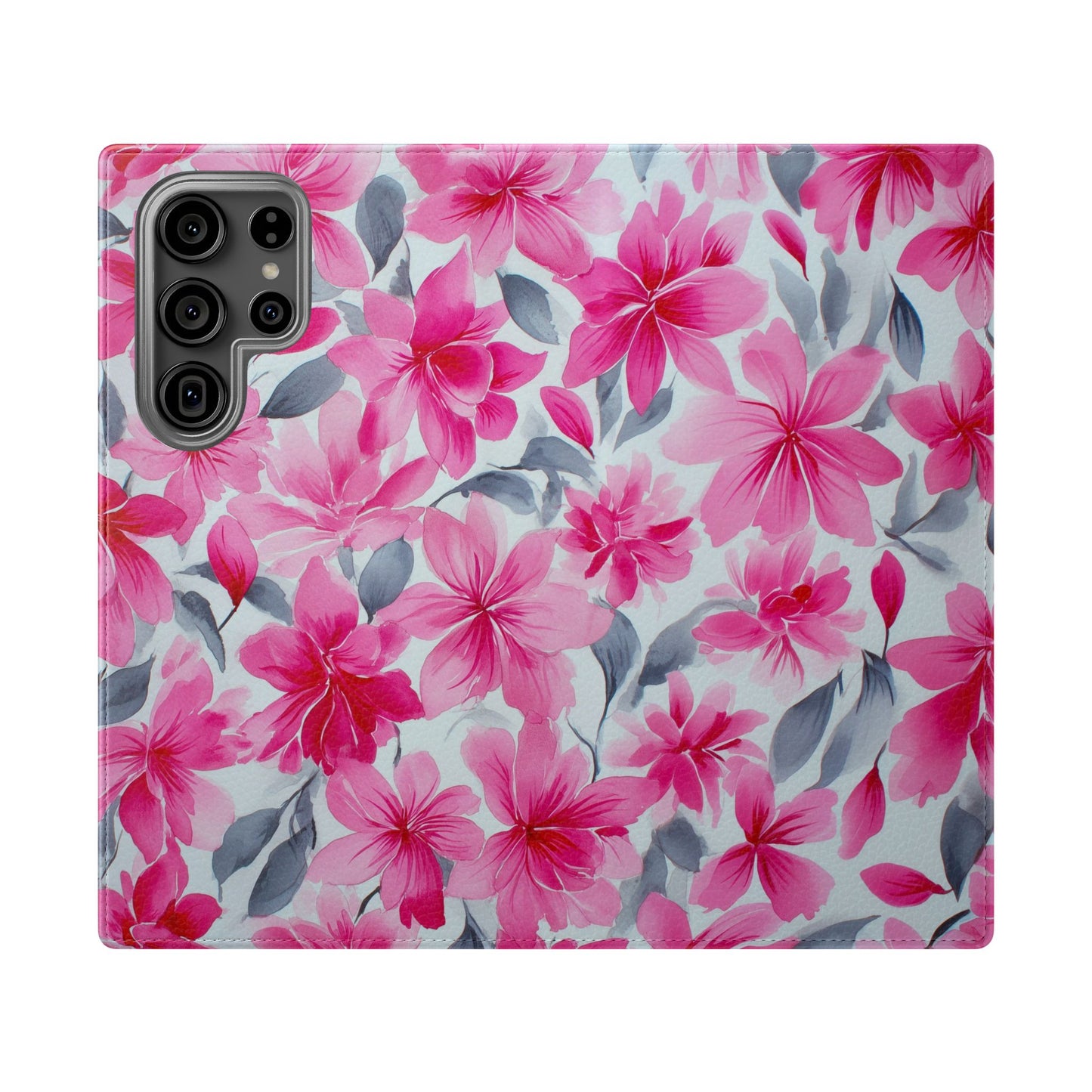 Floral Flip Phone Cases, Elegant Smartphone Covers, Spring Decor, Stylish Gift for Her, Patterned Wallet Case, Trendy Phone Protectors