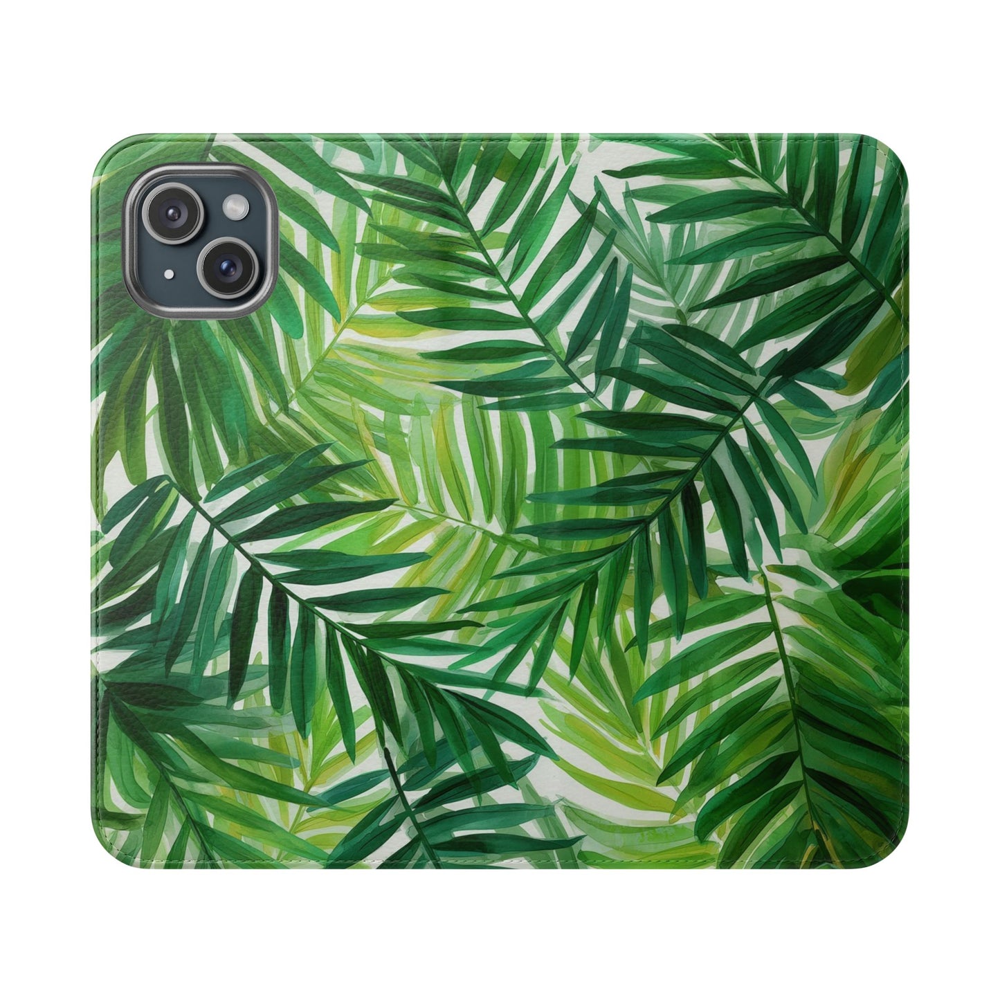 Tropical Leaf Flip Case for Phones, Eco-Friendly Phone Cover, Stylish Wallet Case, Perfect Gift for Nature Lovers, Spring/Summer Accessory
