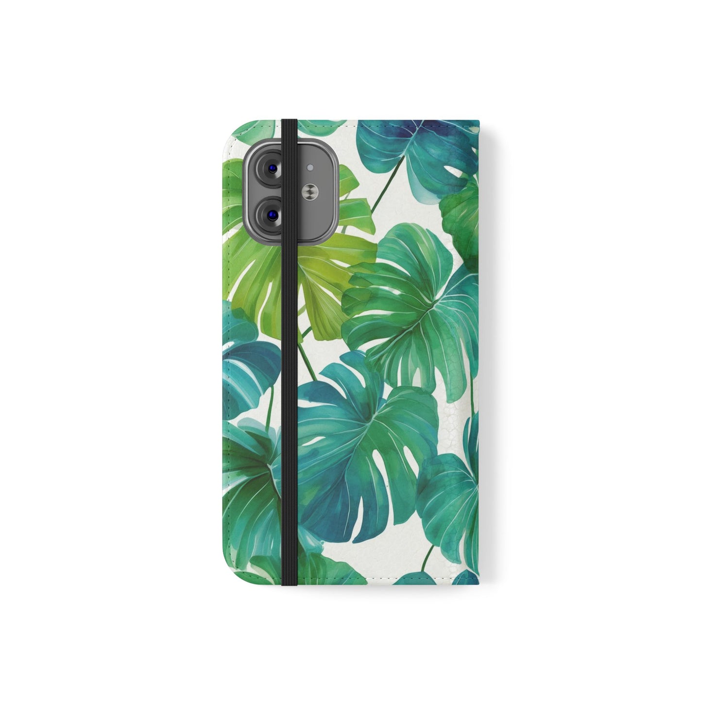 Tropical Leaf Phone Case, Flip Case for Smartphones, Modern Phone Cover, Gift for Nature Lovers, Travel Accessory, Tropical Vibes