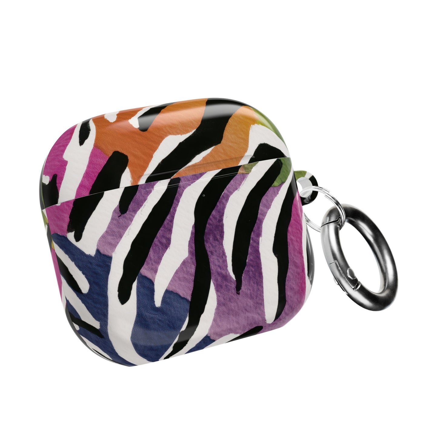 Vibrant Zebra Print AirPod Cases, Colorful Accessories, Unique Gifts, Tech Protection, Trendy Earbud Covers