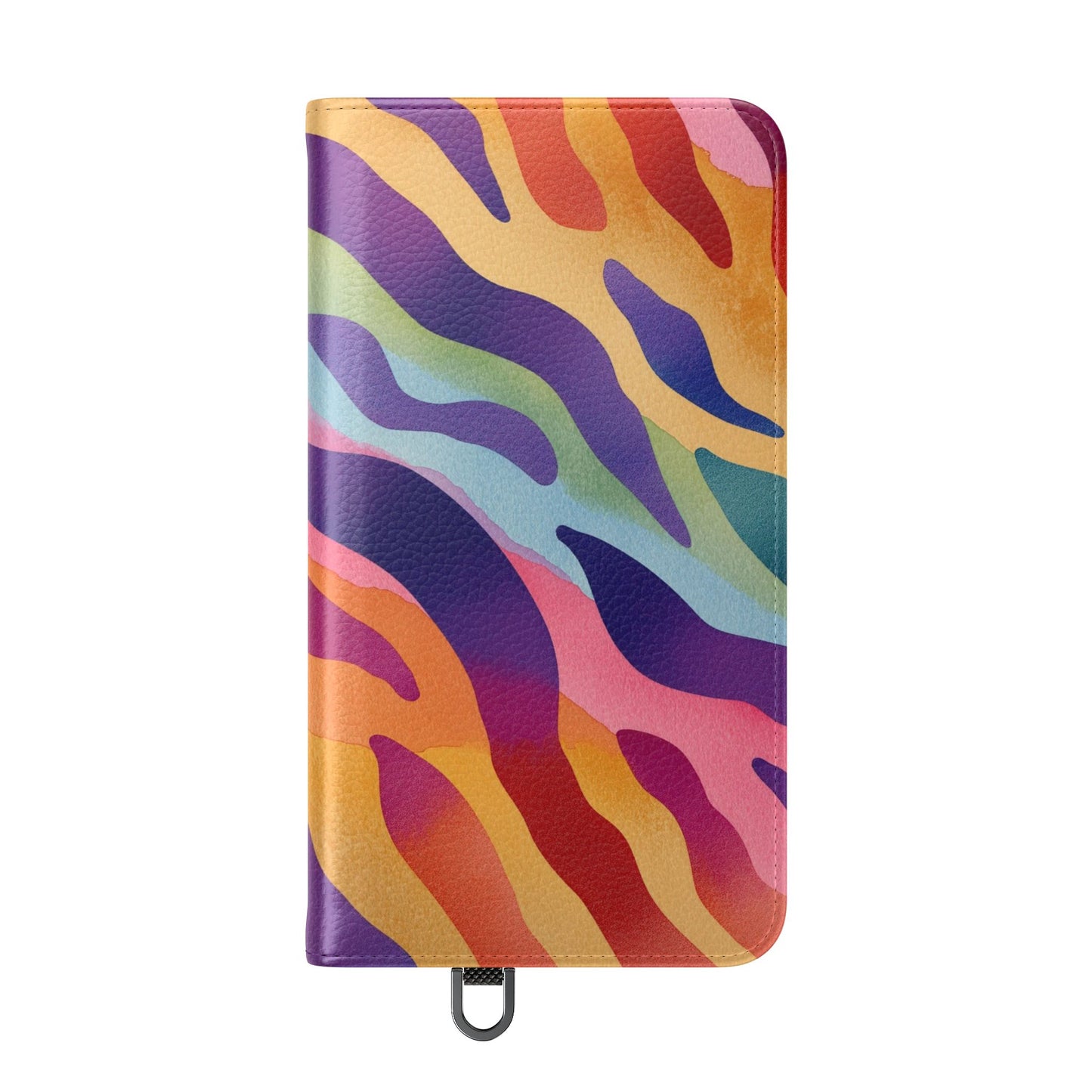 Colorful Zebra Print Phone Flip Case, Stylish Wallet Cover, Unique Mobile Accessory, Ideal Gift for Him/Her, Birthday/Anniversary Present
