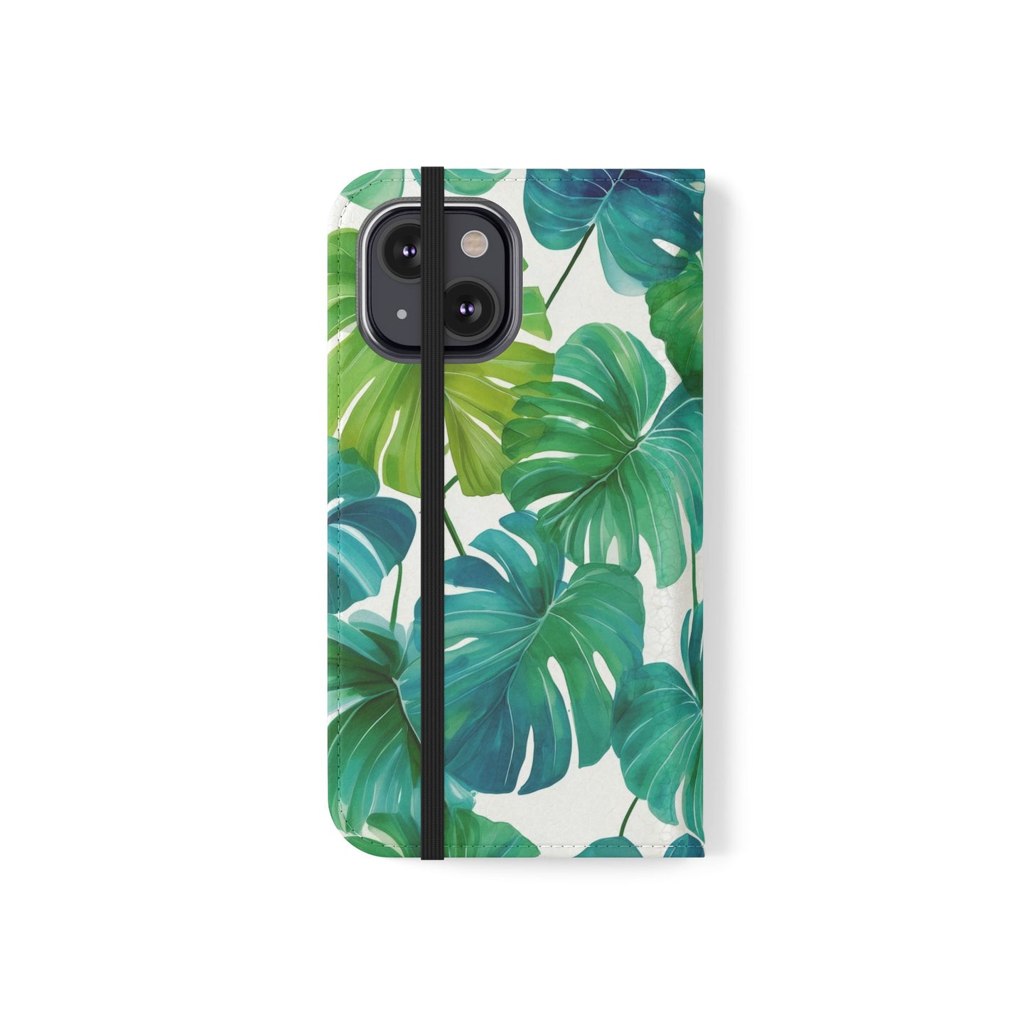 Tropical Leaf Phone Case, Flip Case for Smartphones, Modern Phone Cover, Gift for Nature Lovers, Travel Accessory, Tropical Vibes