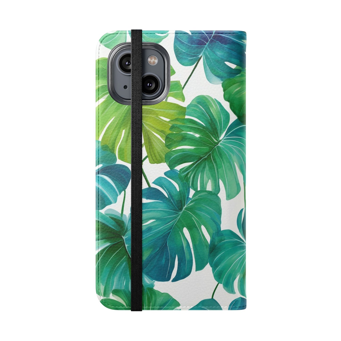 Tropical Leaf Phone Case, Flip Case for Smartphones, Modern Phone Cover, Gift for Nature Lovers, Travel Accessory, Tropical Vibes