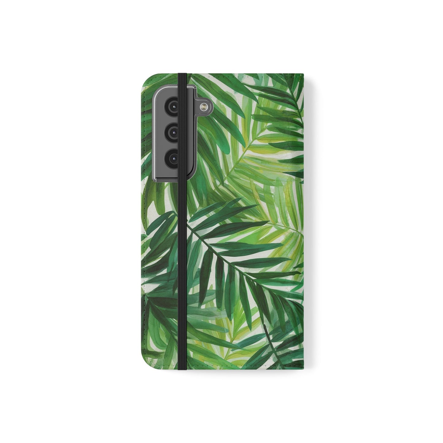 Tropical Leaf Flip Case for Phones, Eco-Friendly Phone Cover, Stylish Wallet Case, Perfect Gift for Nature Lovers, Spring/Summer Accessory