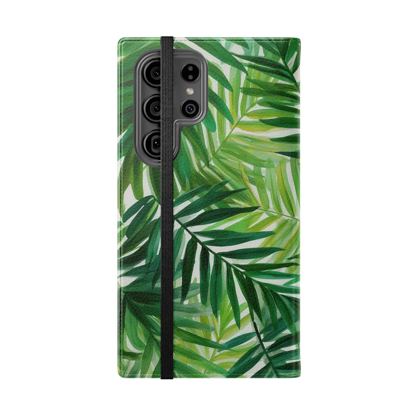 Tropical Leaf Flip Case for Phones, Eco-Friendly Phone Cover, Stylish Wallet Case, Perfect Gift for Nature Lovers, Spring/Summer Accessory