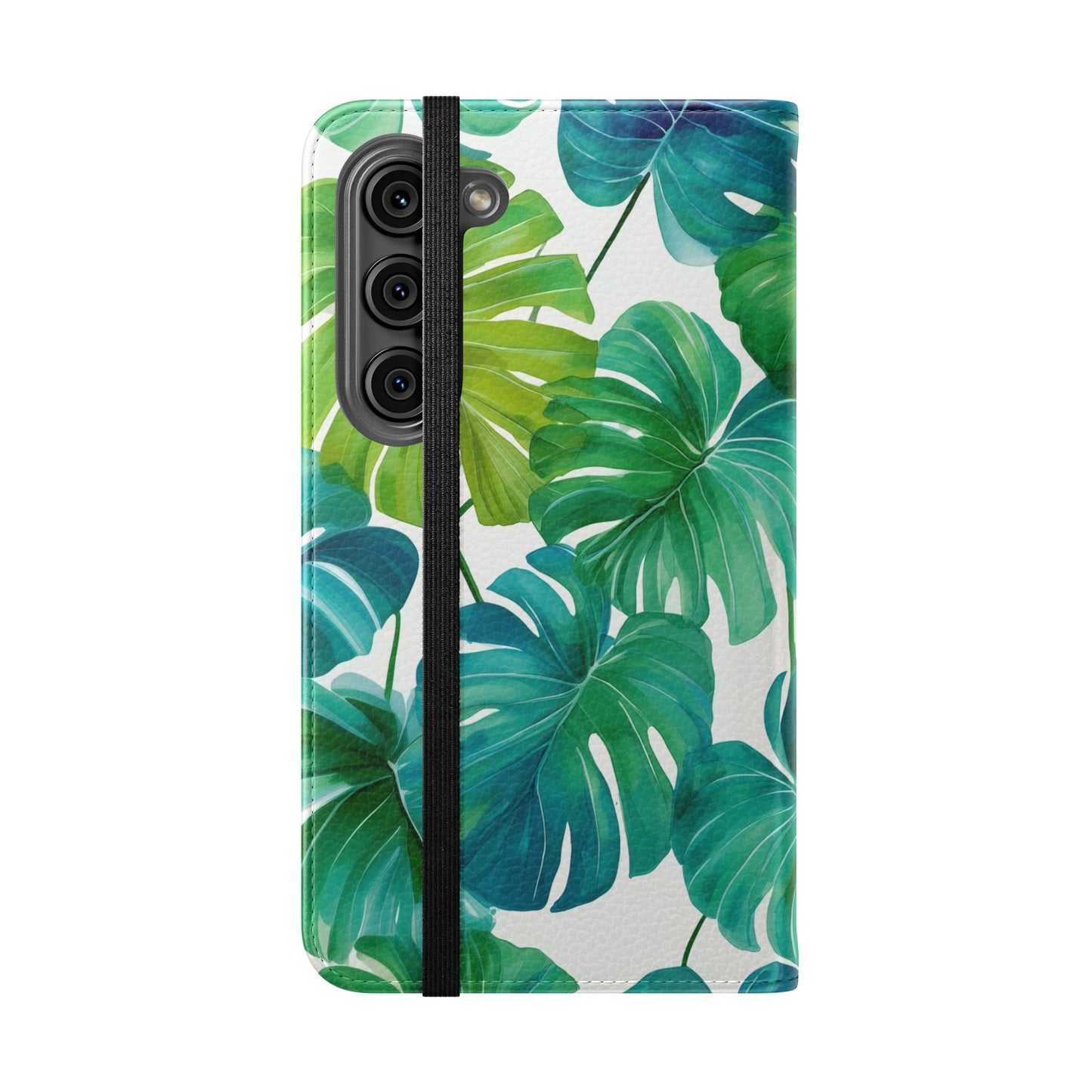 Tropical Leaf Phone Case, Flip Case for Smartphones, Modern Phone Cover, Gift for Nature Lovers, Travel Accessory, Tropical Vibes