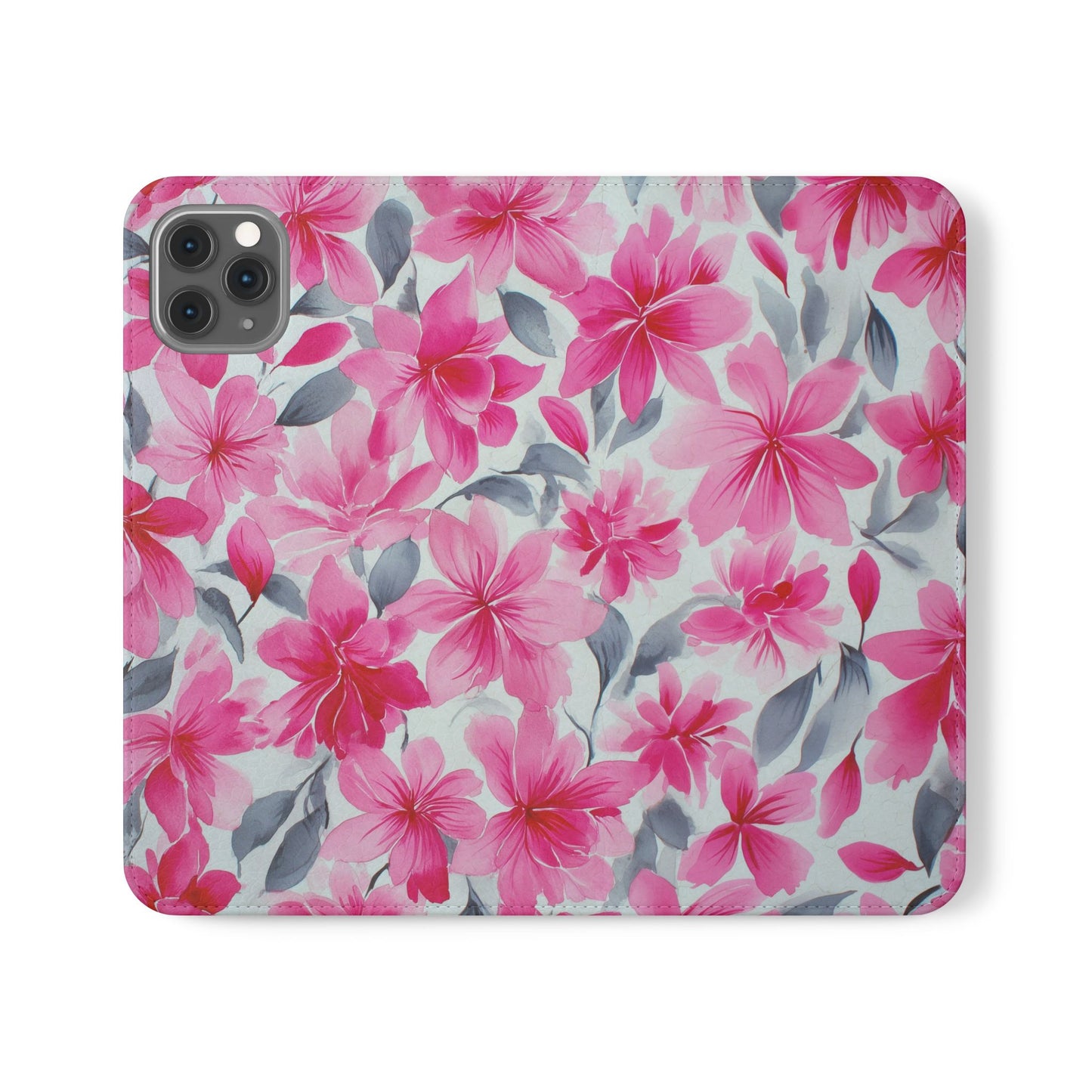 Floral Flip Phone Cases, Elegant Smartphone Covers, Spring Decor, Stylish Gift for Her, Patterned Wallet Case, Trendy Phone Protectors