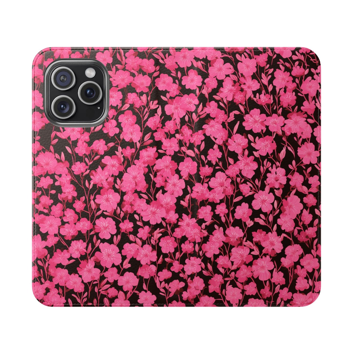 Floral Flip Cases for Phones, Cute Floral Phone Wallet, Gift for Her, Trendy Phone Accessories, Mother's Day Gift, Phone Protection