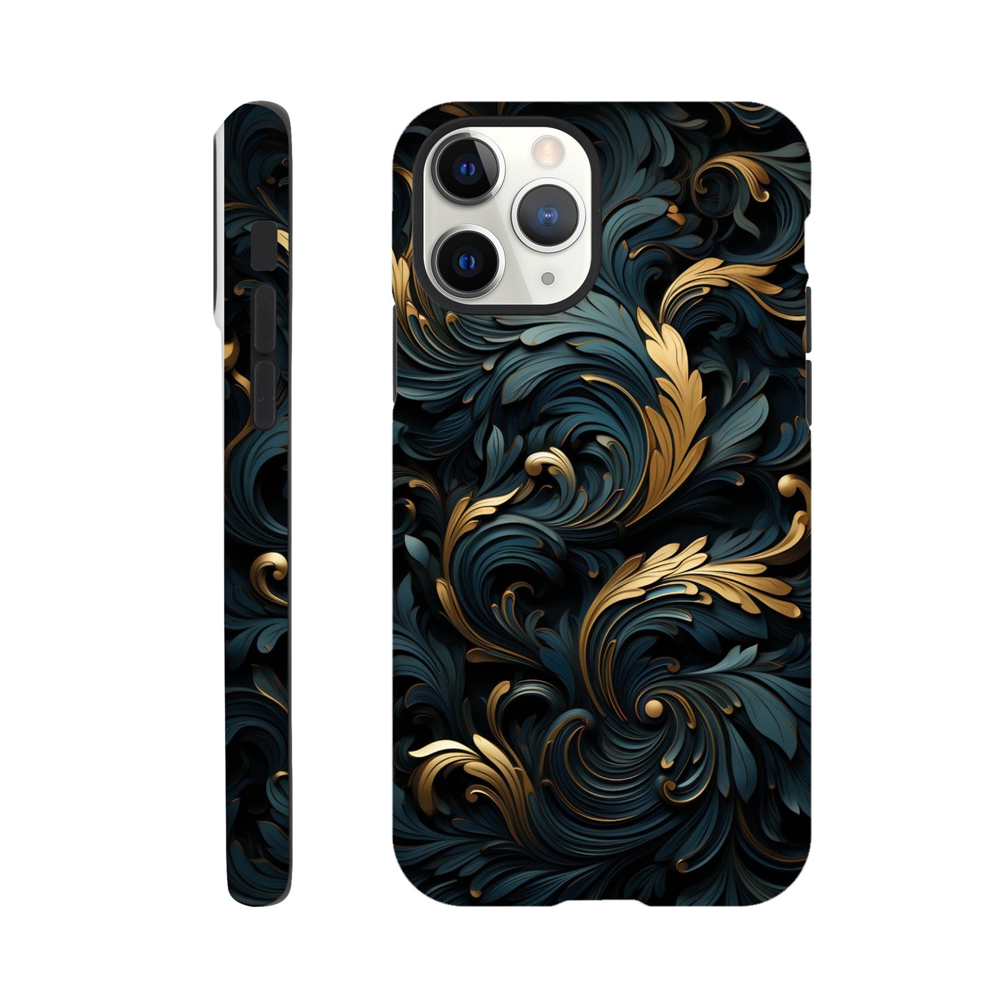 Black and gold art deco pattern- Phone Case sturdy